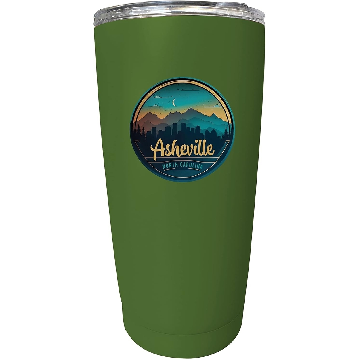 Asheville North Carolina Souvenir 16 Oz Stainless Steel Insulated Tumbler - Yellow
