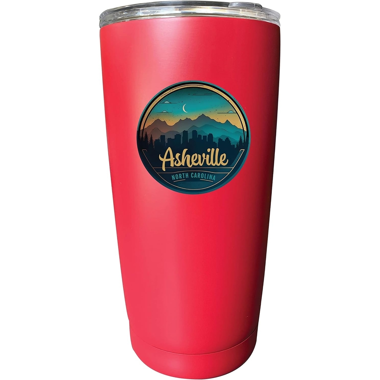 Asheville North Carolina Souvenir 16 Oz Stainless Steel Insulated Tumbler - Red