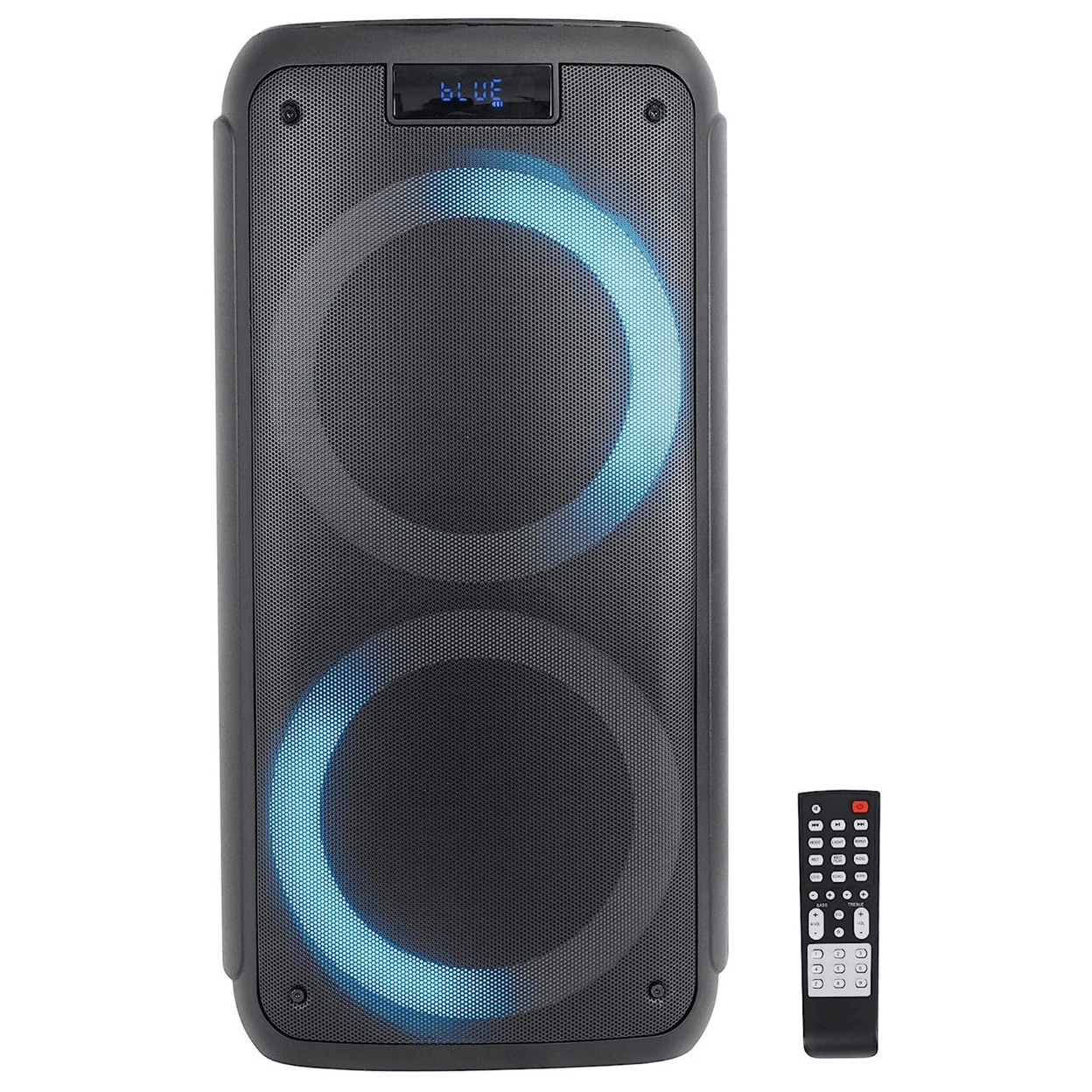 Norcent Dual 6.5 Portable Party Bluetooth Speaker With Flashing LED Lights