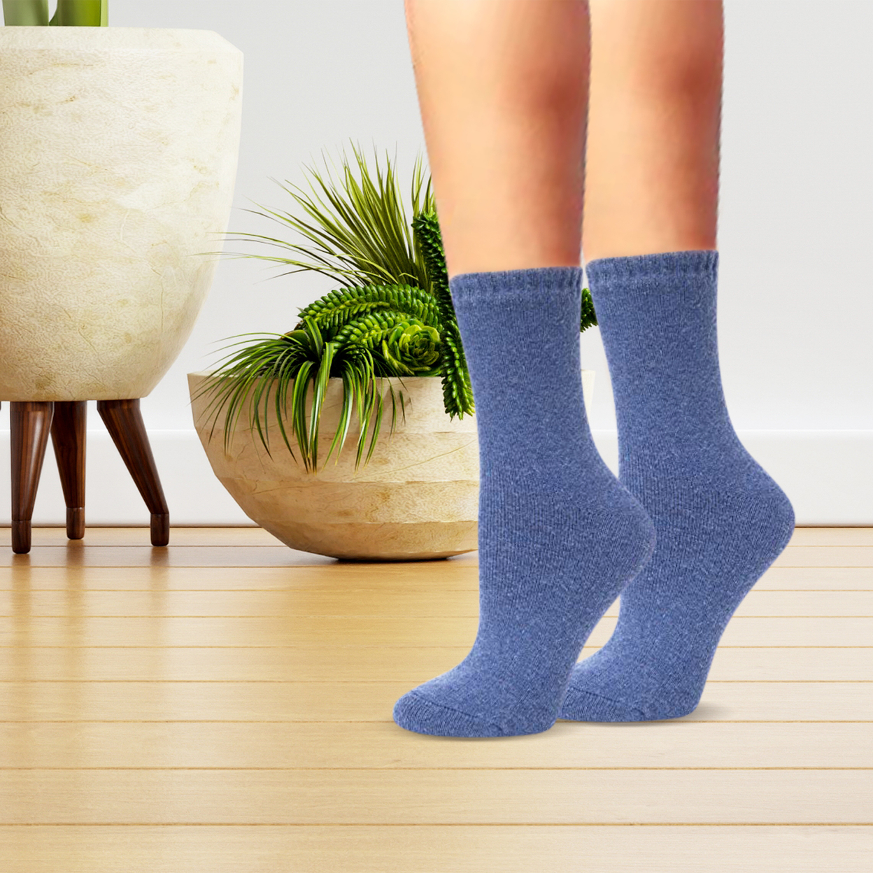 2-Pairs: Women's Warm Thick Merino Lamb Wool Winter Thermal Socks