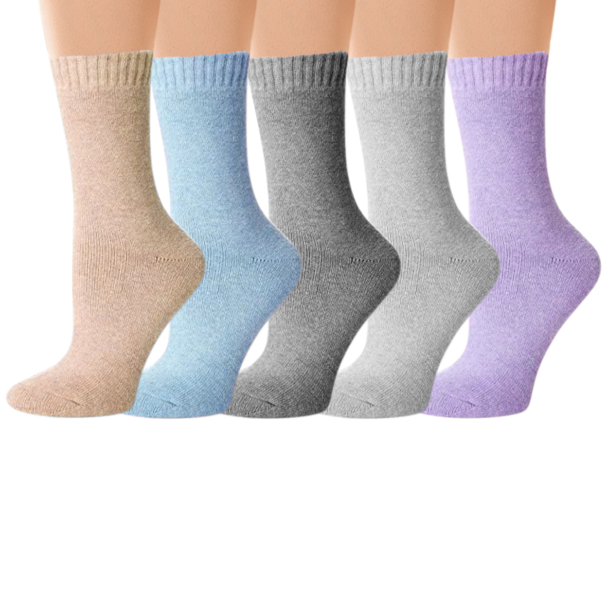 3-Pairs: Women's Warm Thick Soft Merino Lamb Wool Winter Thermal Socks