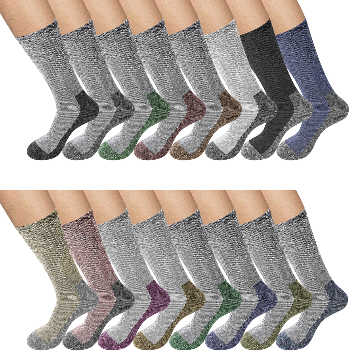 4-Pairs: Men's Warm Thick Merino Lamb Wool Socks