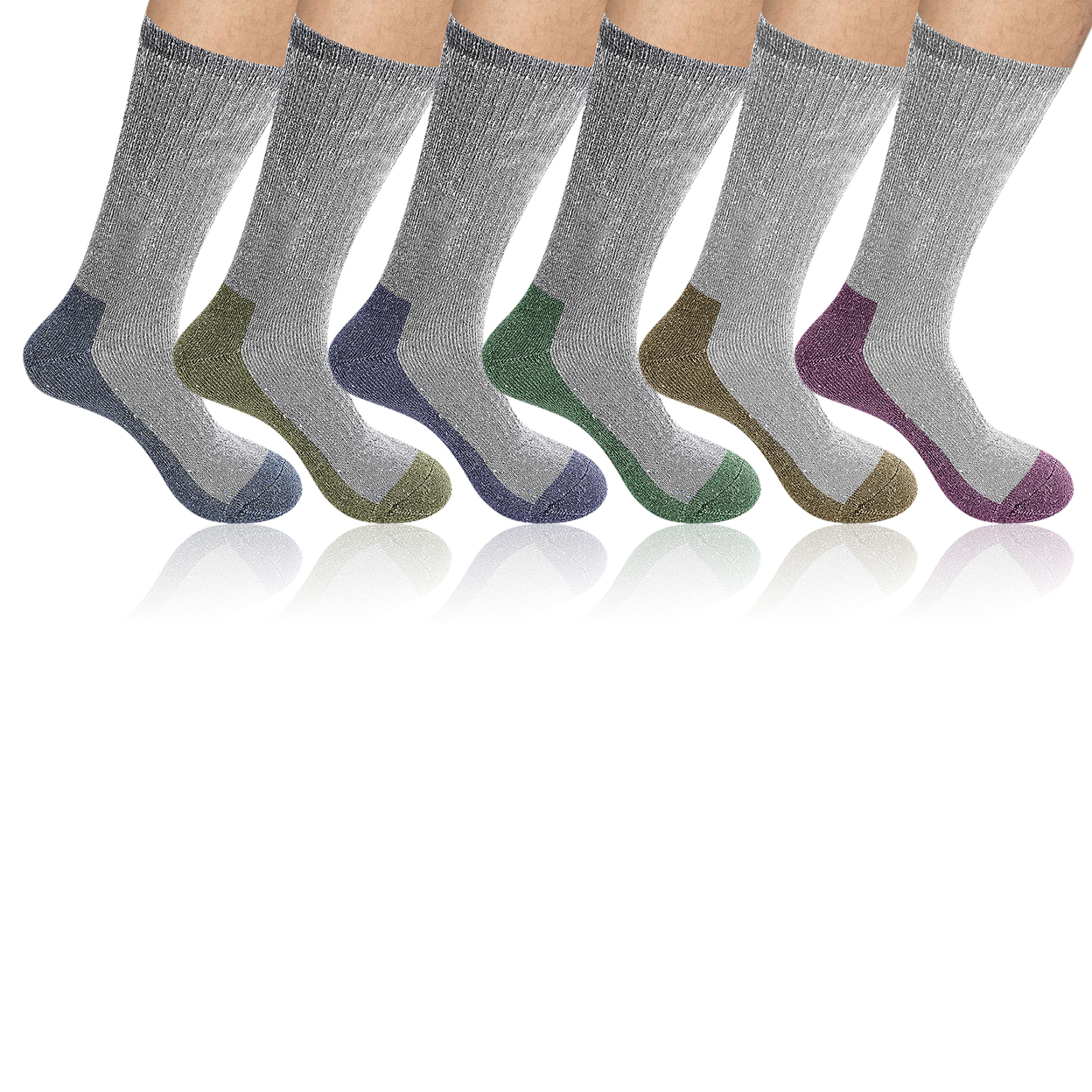 6-Pairs: Men's Warm Thick Merino Lamb Wool Socks