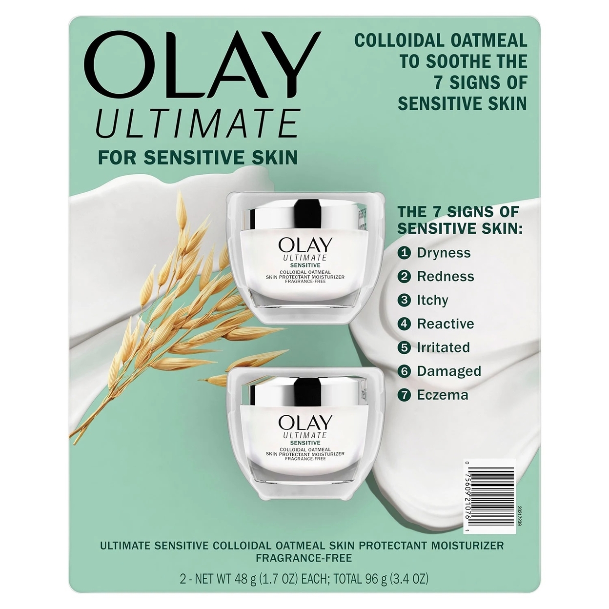 Olay Ultimate Soothing Face Moisturizer, Fragrance-Free, 1.7 Ounce (Pack Of 2)