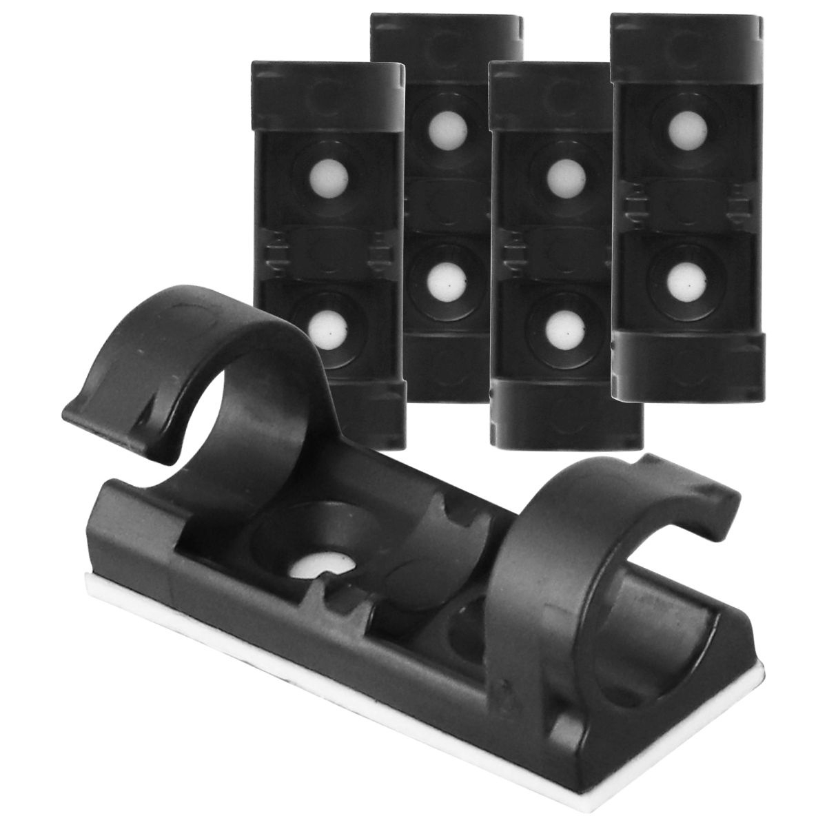 Verizon 5 Pack Of Adhesive Cable Management Clips - Black (SFE116CCR)