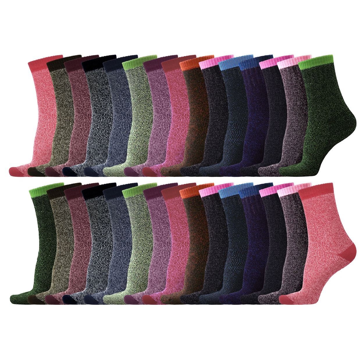 3-Pairs: Women's Cozy Soft Thick Winter Warm Thermal Insulated Heated Crew Socks