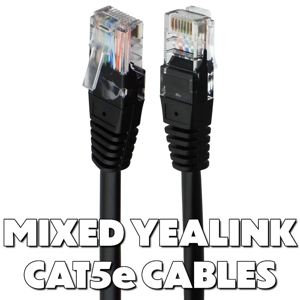 MIXED Yealink (3.3FT/1M) Cat5e Ethernet Cables - Black (E348815)