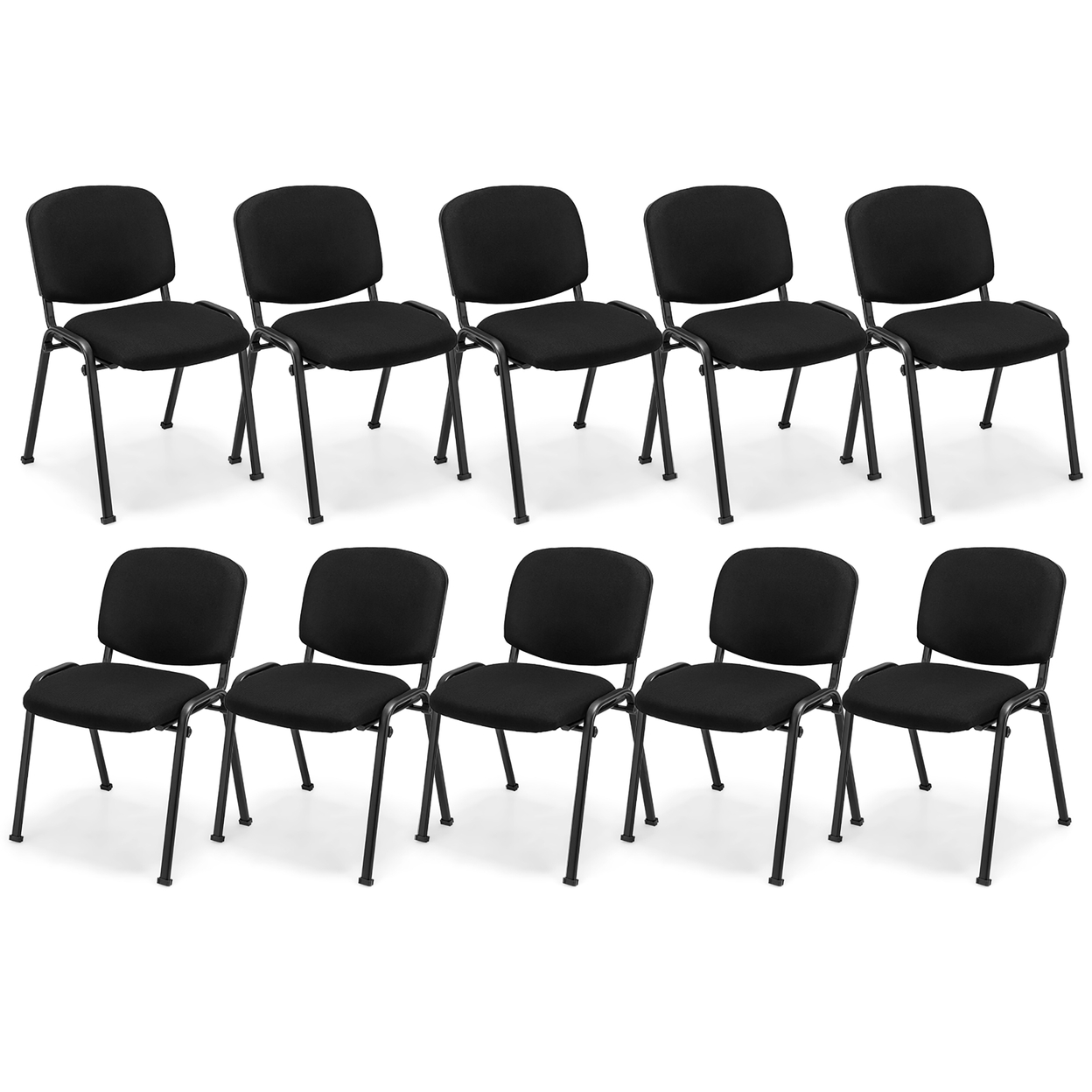 Set Of 10 Office Guest Chair Stackable Reception Chair Waiting Conference Room
