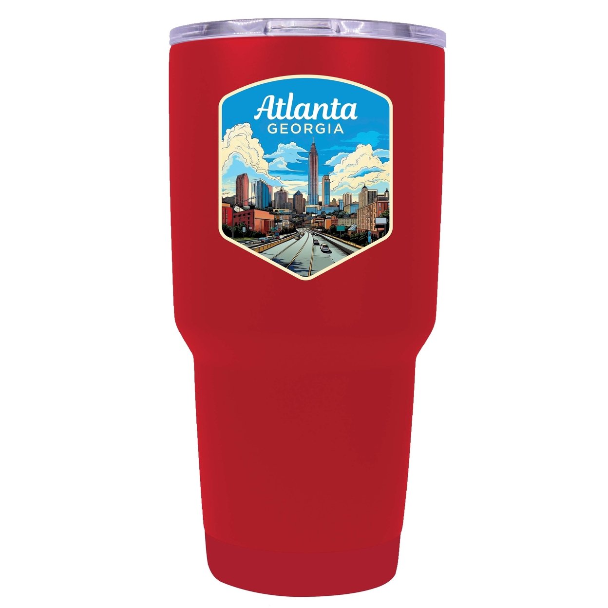 Atlanta Georgia Design B Souvenir 24 Oz Insulated Tumbler - Red,,Single