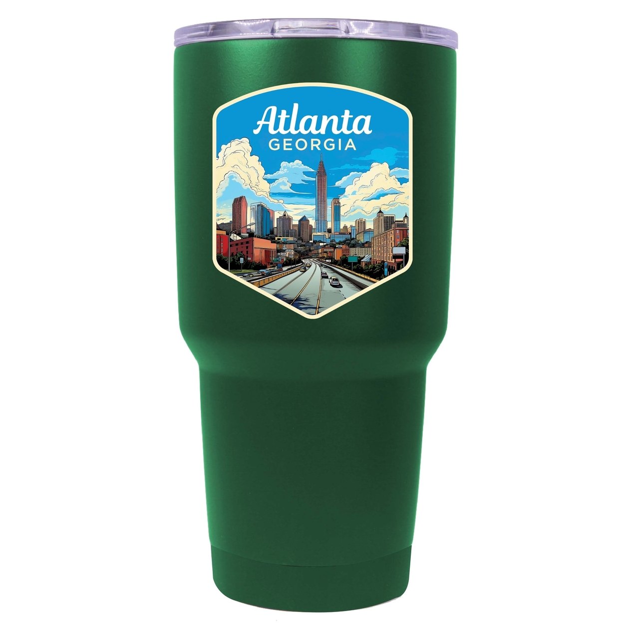 Atlanta Georgia Design B Souvenir 24 Oz Insulated Tumbler - Green,,4-Pack