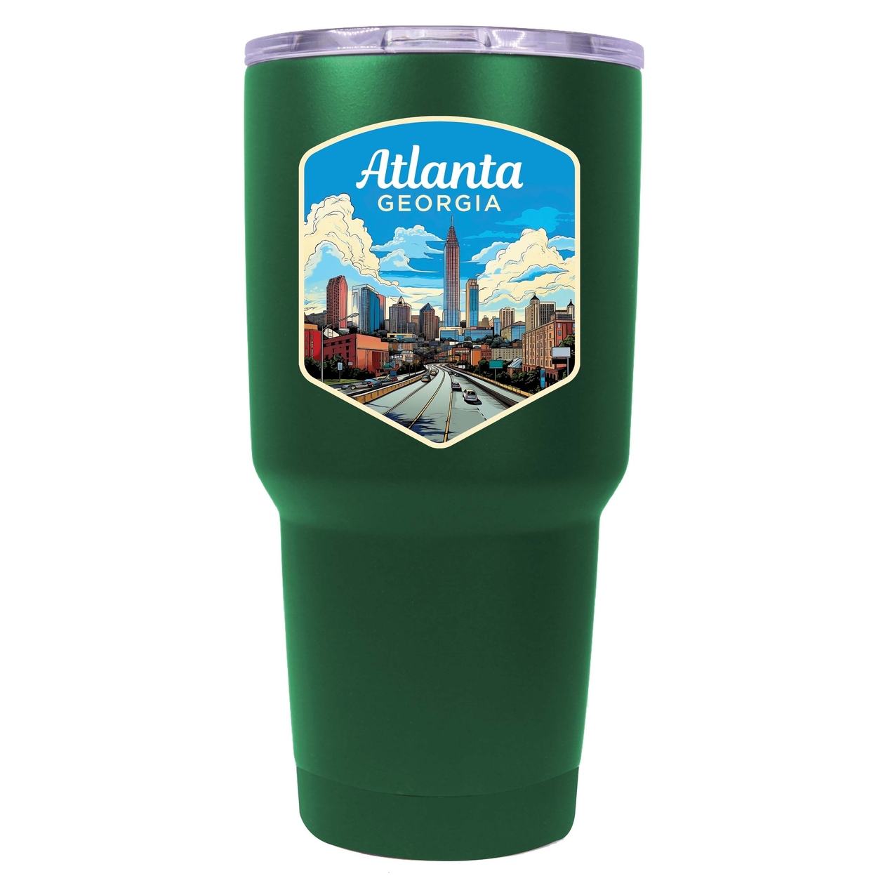 Atlanta Georgia Design B Souvenir 24 Oz Insulated Tumbler - Green,,Single