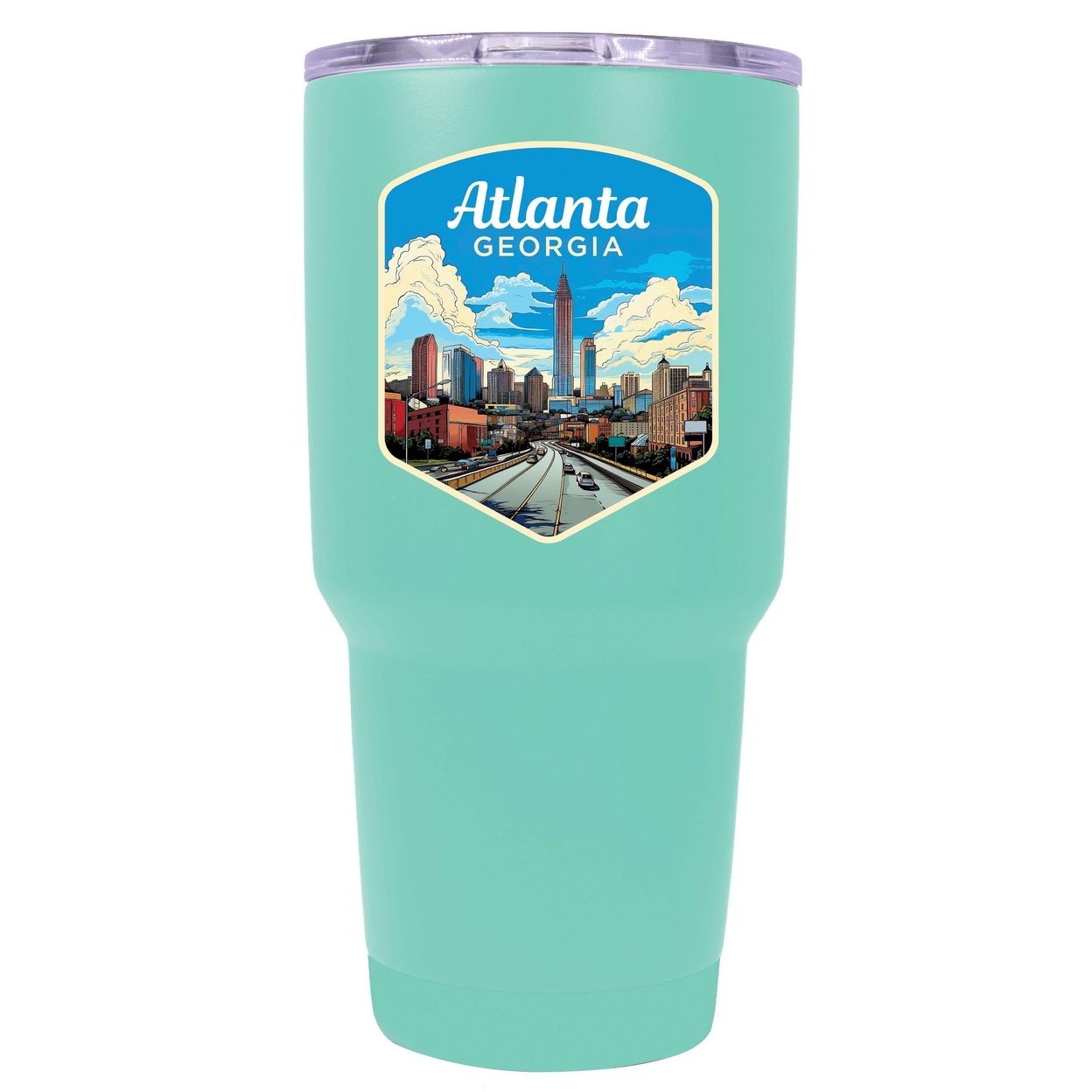 Atlanta Georgia Design B Souvenir 24 Oz Insulated Tumbler - Seafoam,,Single