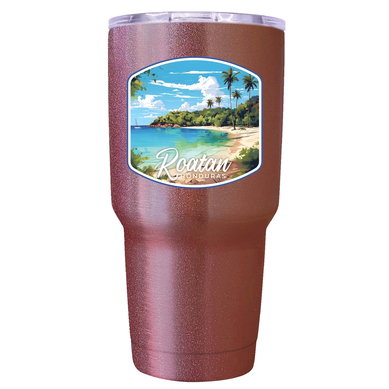 Roatan Honduras Design C Souvenir 24 Oz Insulated Tumbler - Coral,,Single