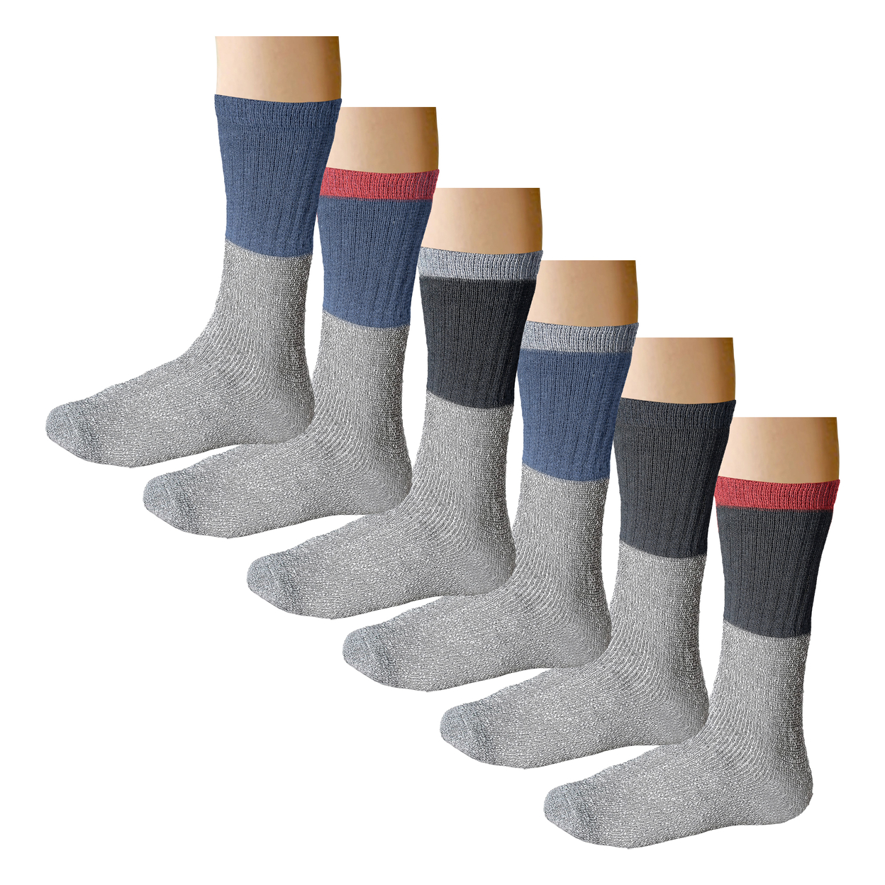 6-Pairs: Women's Winter Warm Thick Heated Cozy Thermal Crew Socks