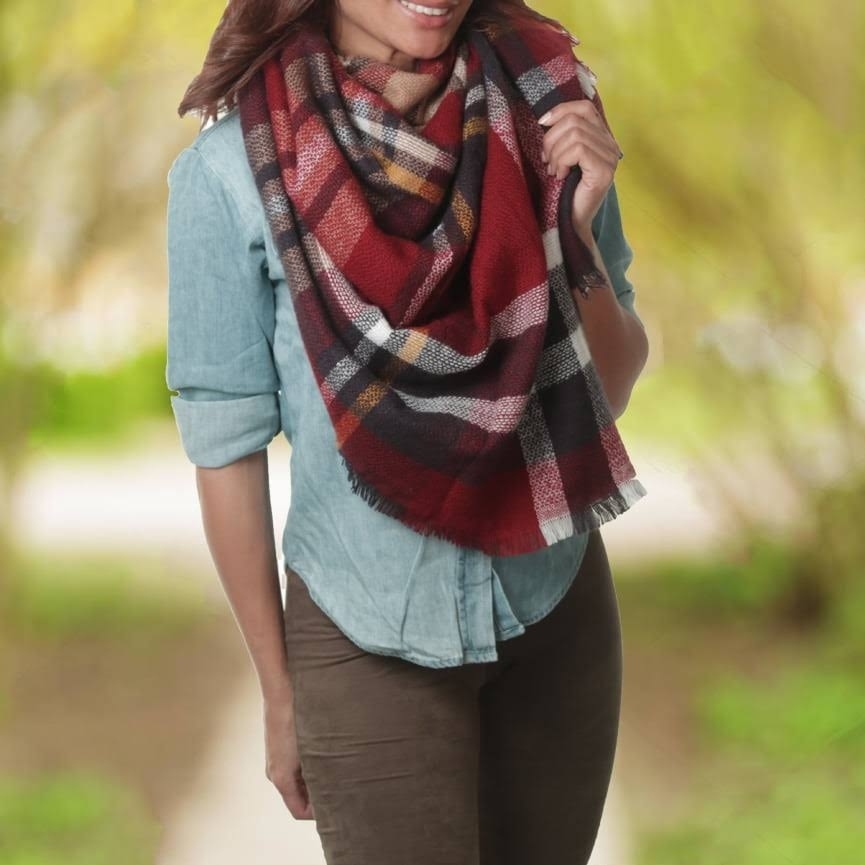 Women's Oversized Ultra-Soft Winter Warm Blanket Wrap Shawl Scarf