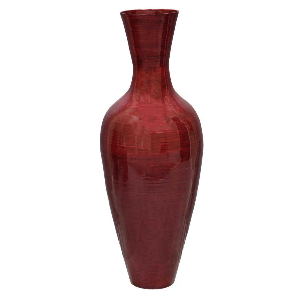Uniquewise Tall Floor Vase, 37 Inch Bamboo Vase, Modern Vase For Dining, Living Room, Entryway, Large Flower Holder, Classic Floor Vase - Re