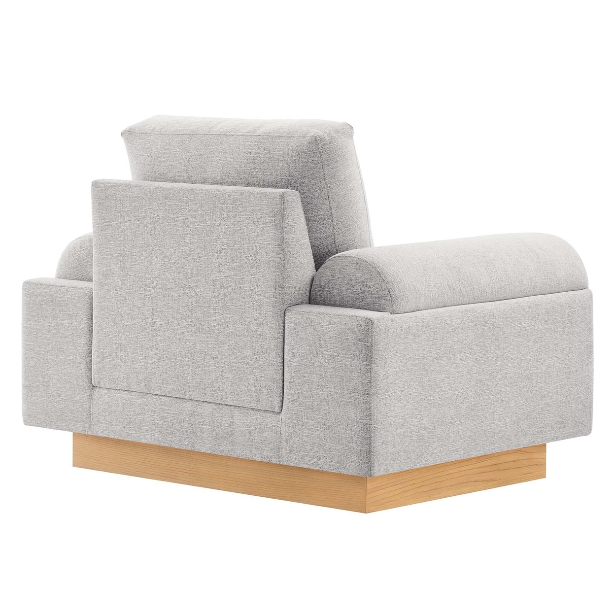 Oasis Upholstered Fabric Armchair, Light Gray