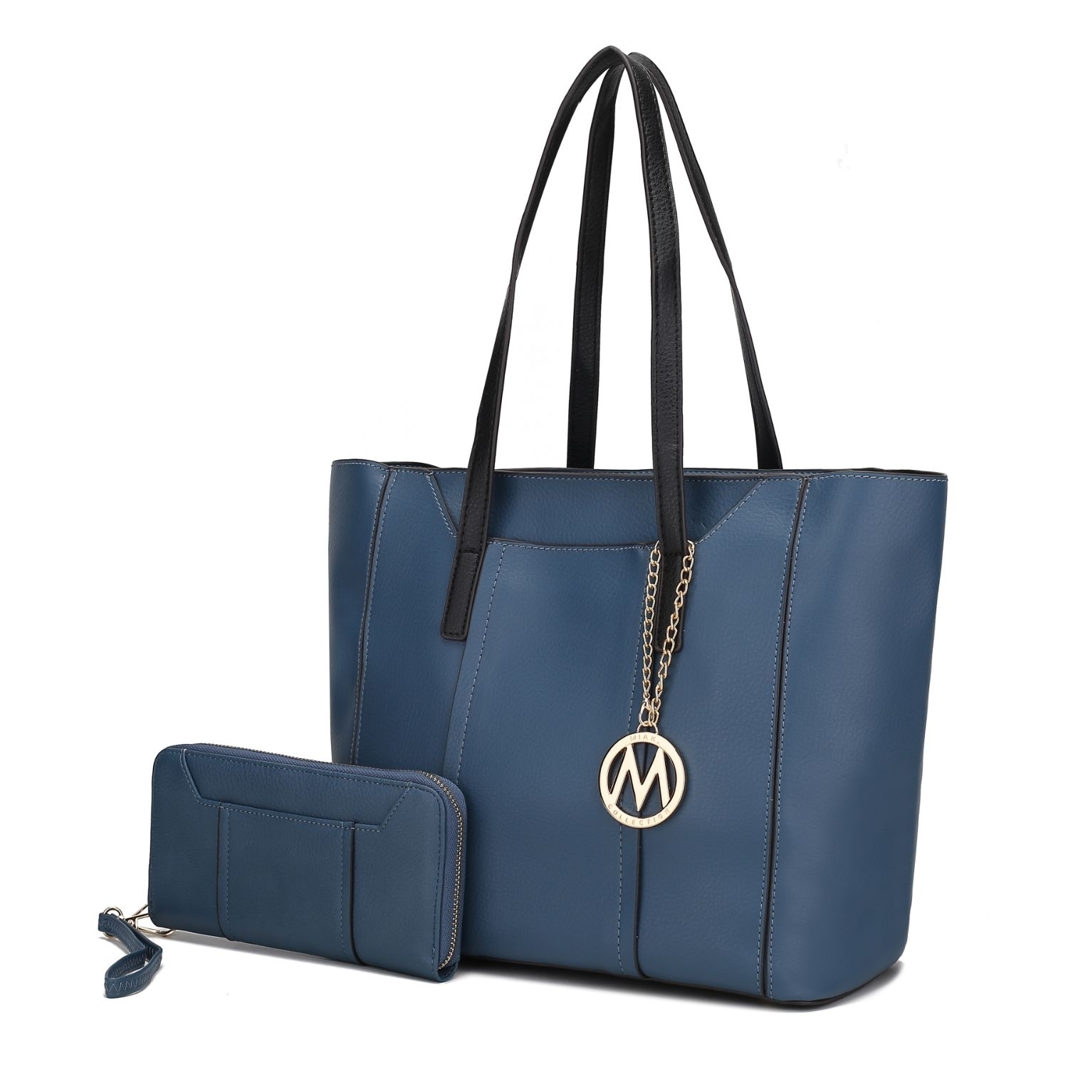 MKF Collection Dinah Light Weight Tote Handbag With Wallet By Mia K. - Peakock Blue