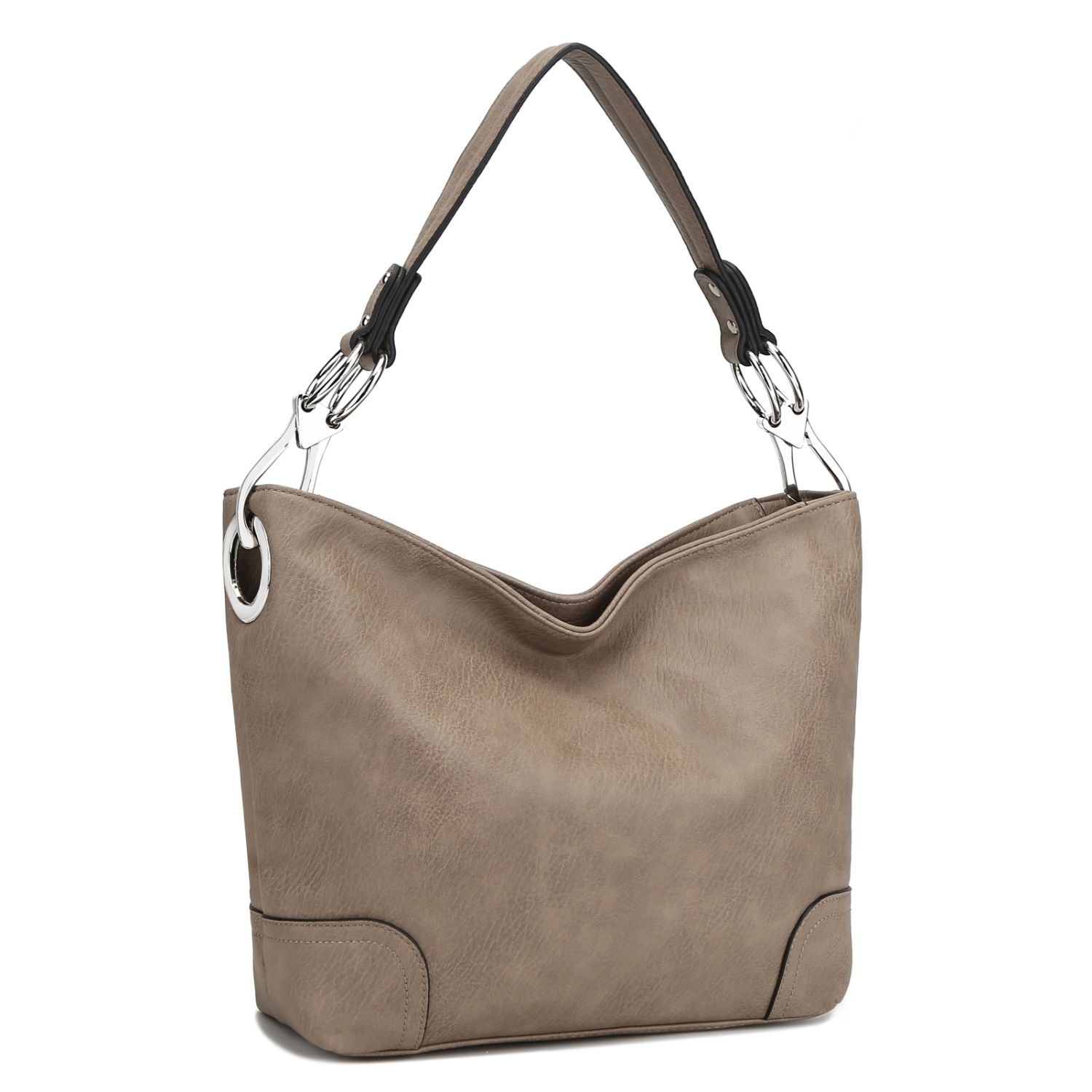 MKF Collection Emily Soft Vegan Leather Hobo Handbag By Mia K. - Stone