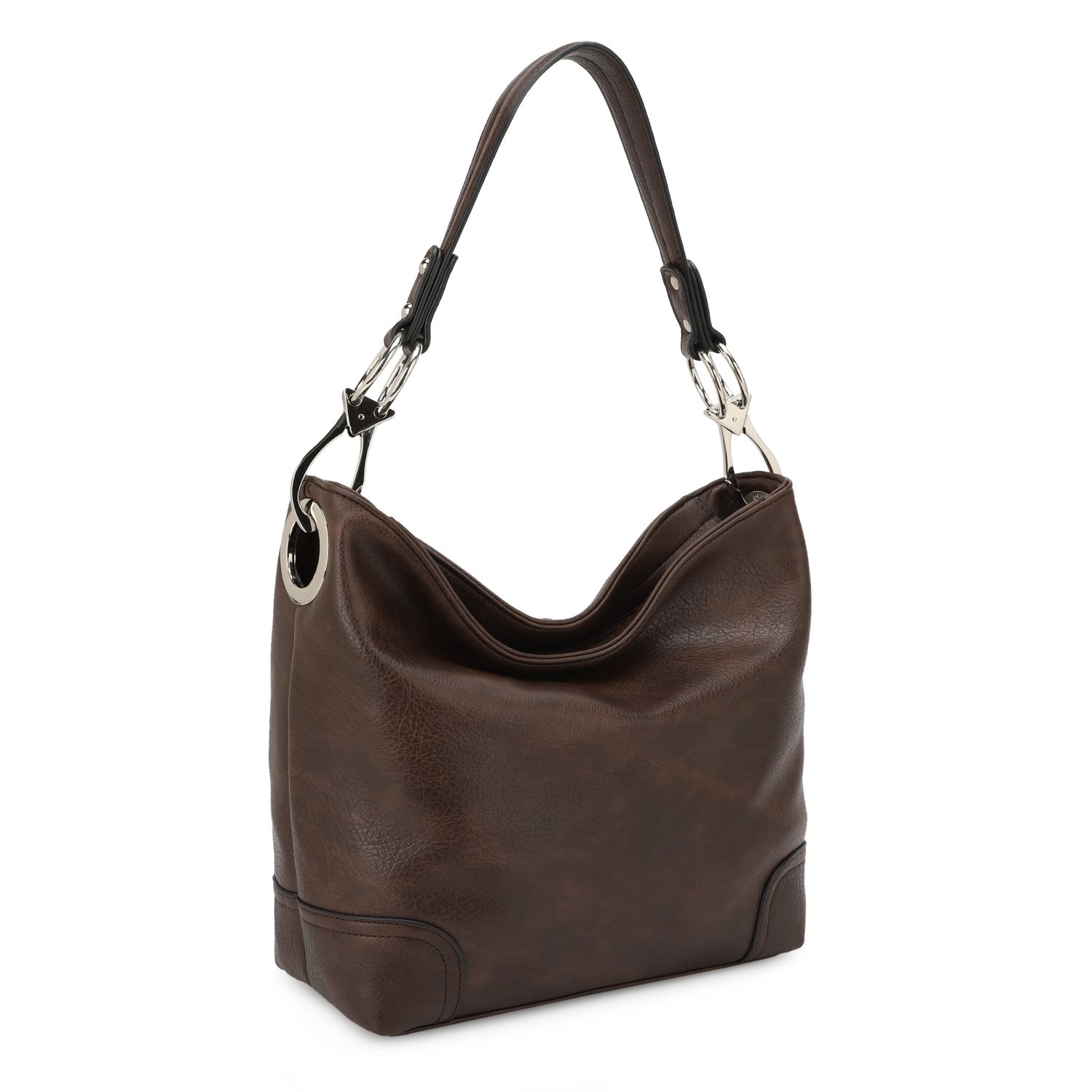 MKF Collection Emily Soft Vegan Leather Hobo Handbag By Mia K. - Coffee