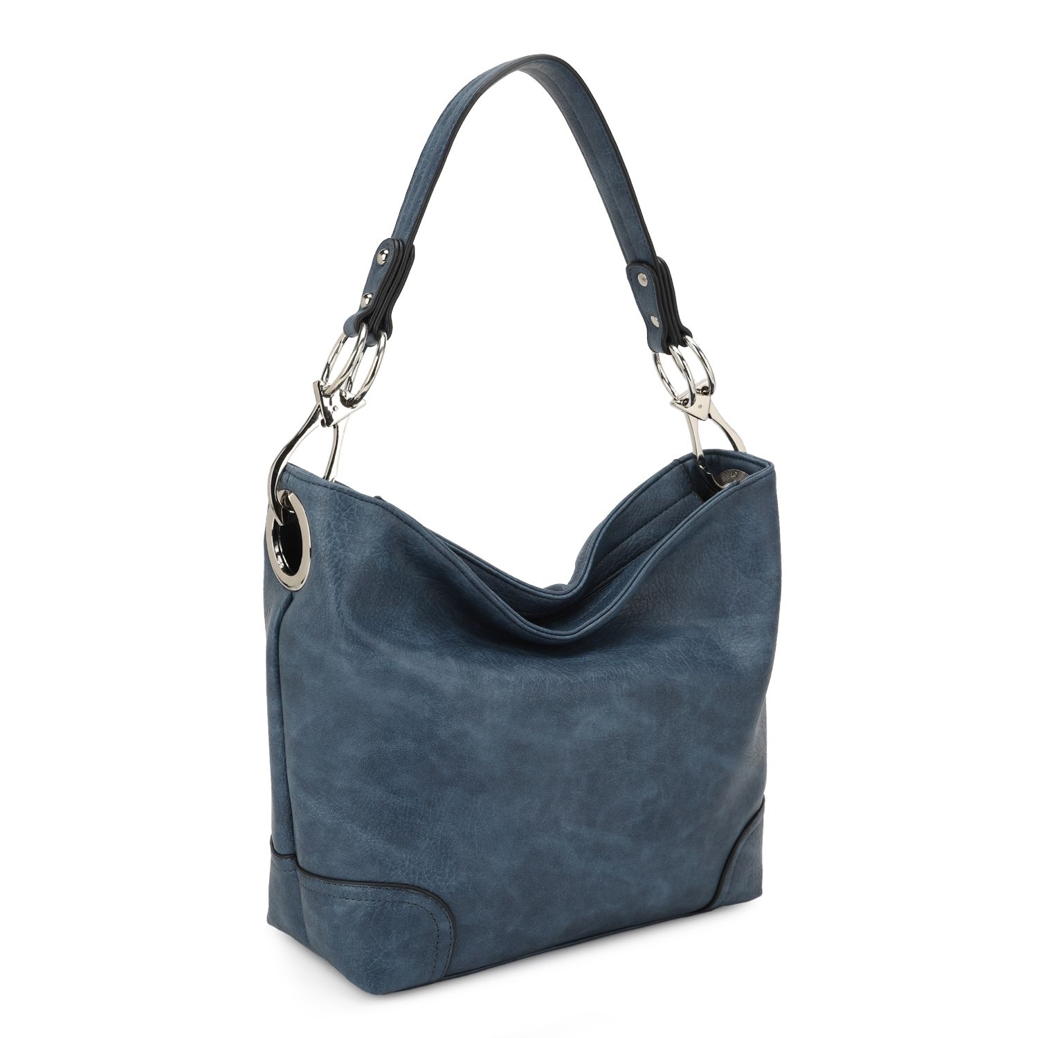 MKF Collection Emily Soft Vegan Leather Hobo Handbag By Mia K. - Denim