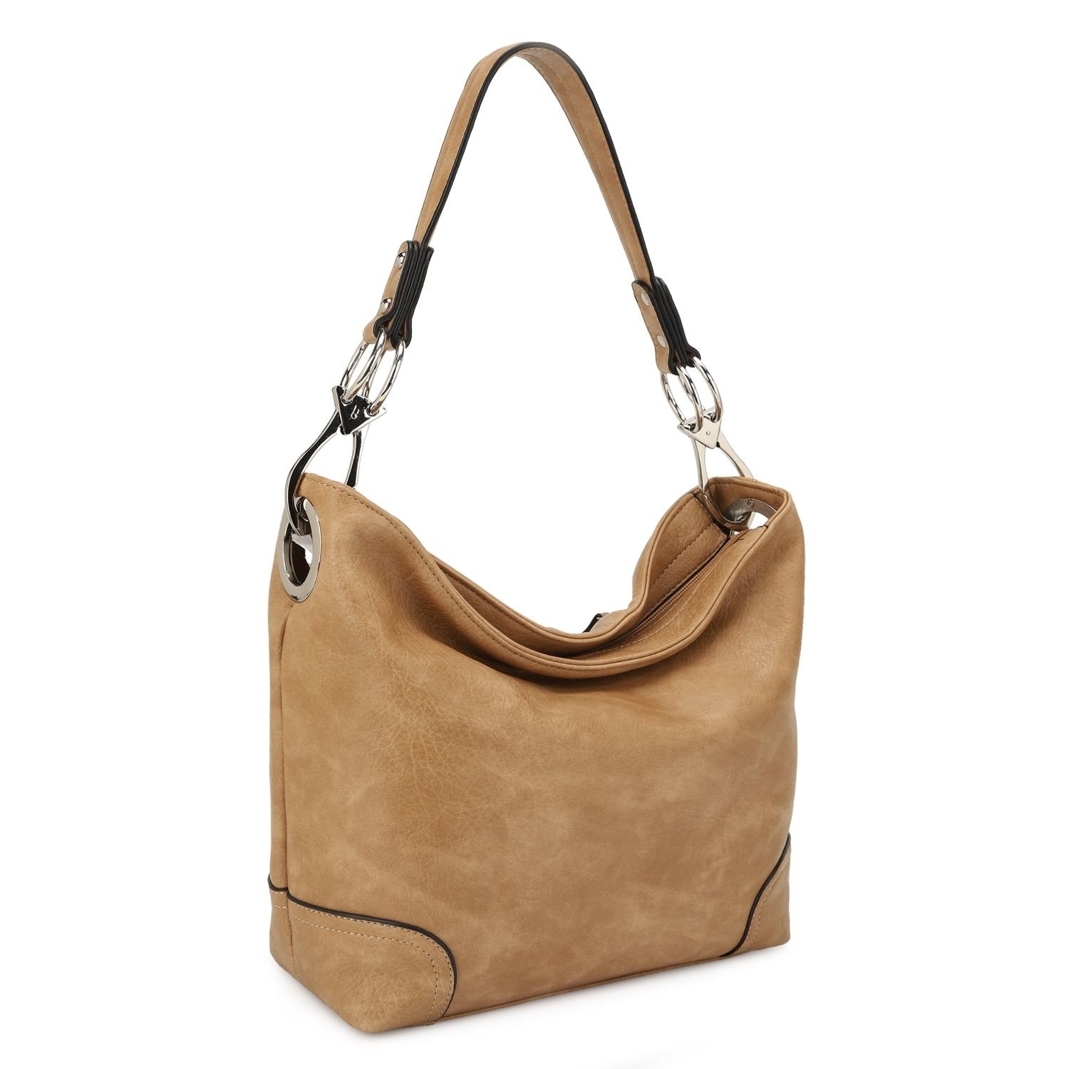 MKF Collection Emily Soft Vegan Leather Hobo Bag By Mia K - Brown Camel