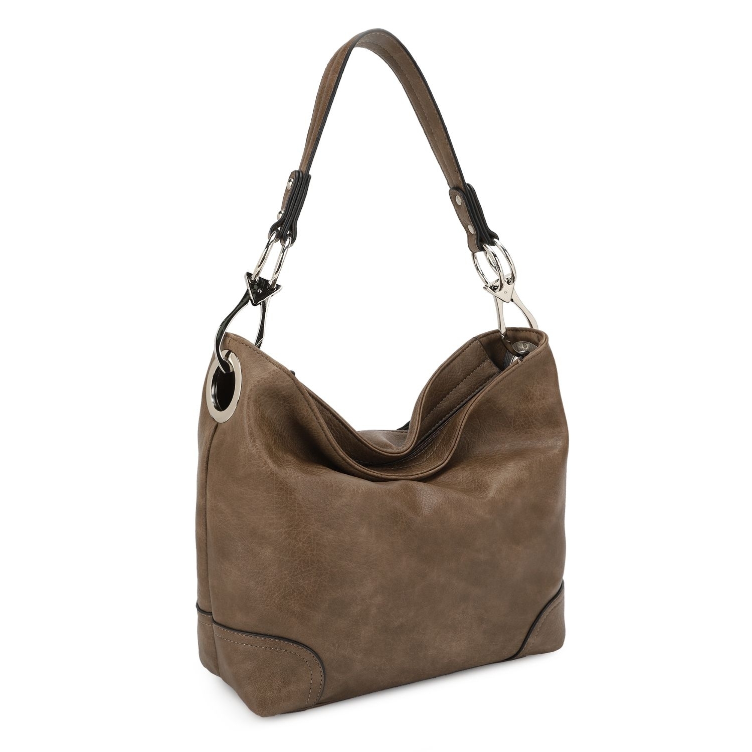 MKF Collection Emily Soft Vegan Leather Hobo Bag By Mia K - Khaki