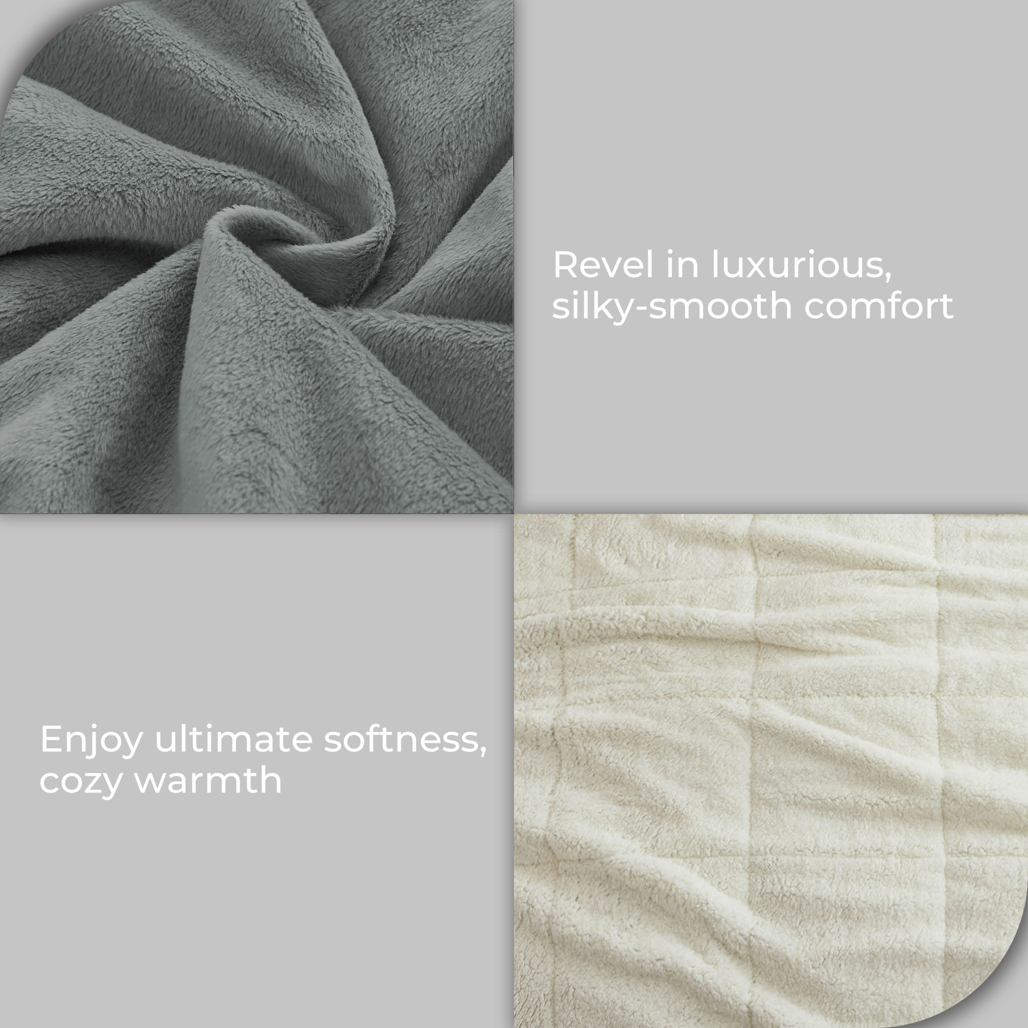 3 Piece Faux Fur Comforter Set, Soft Plush Velvet Fluffy Comfy Comforter Reversible Winter Comforter Set - Full/Queen Size