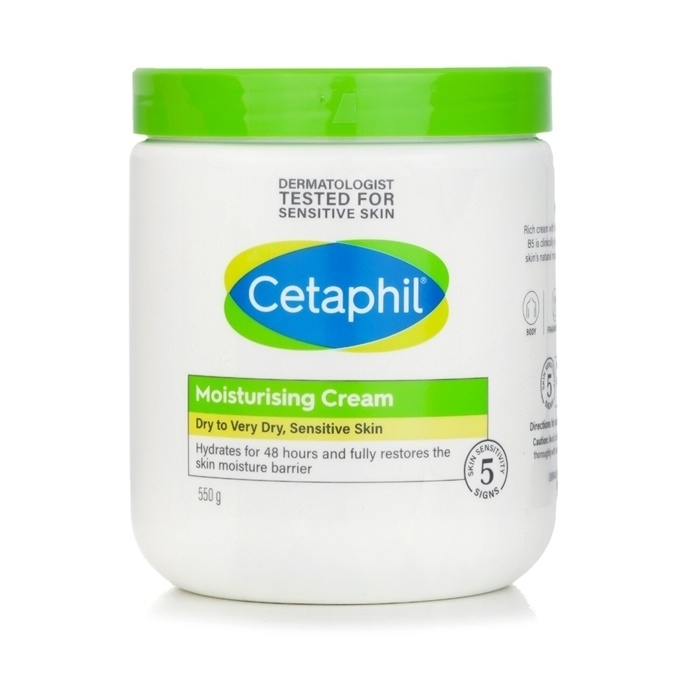 Cetaphil Moisturising Cream 48H - For Dry To Very Dry Sensitive Skin 550g