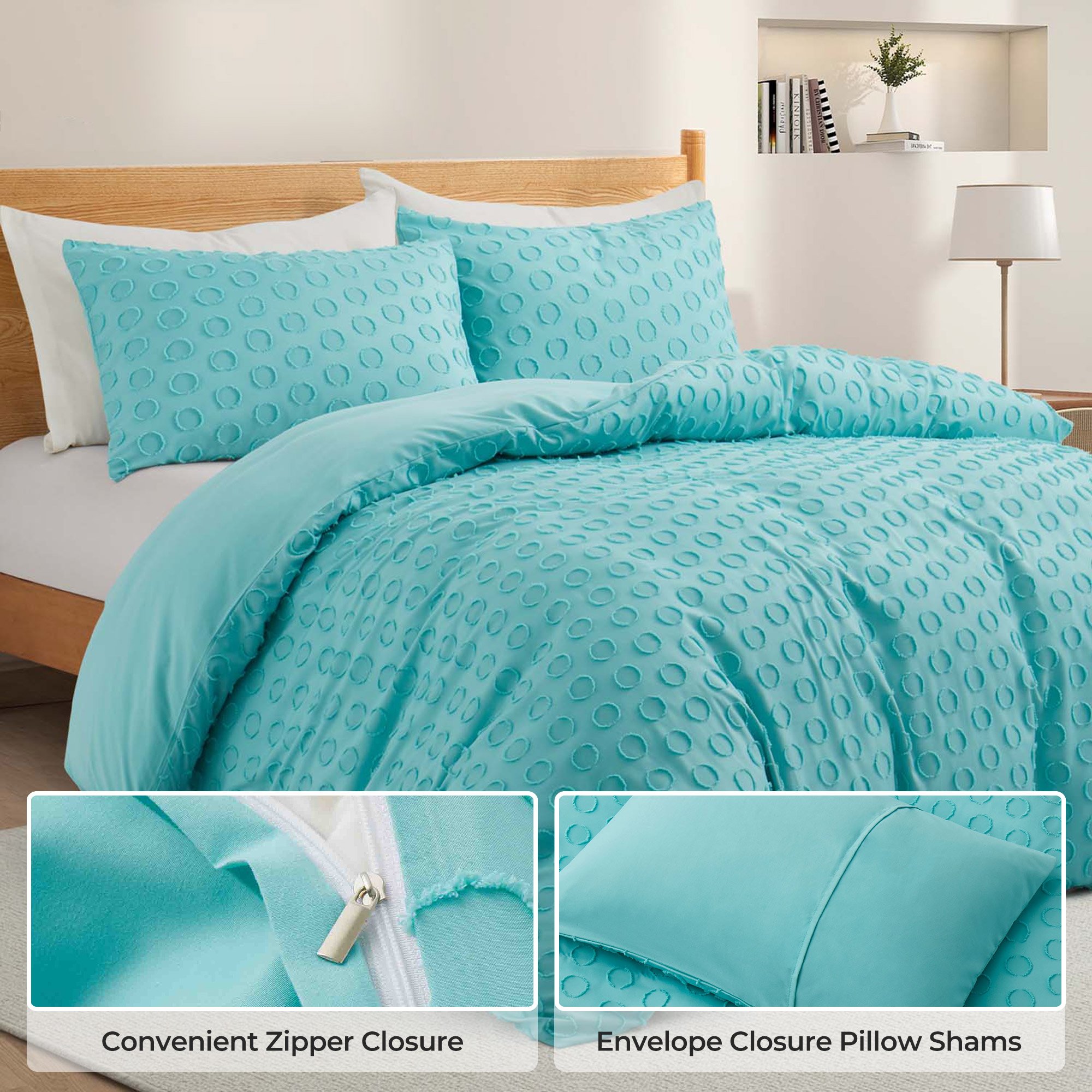 2 Or 3 Piece Duvet Cover Set With Shams - King Size