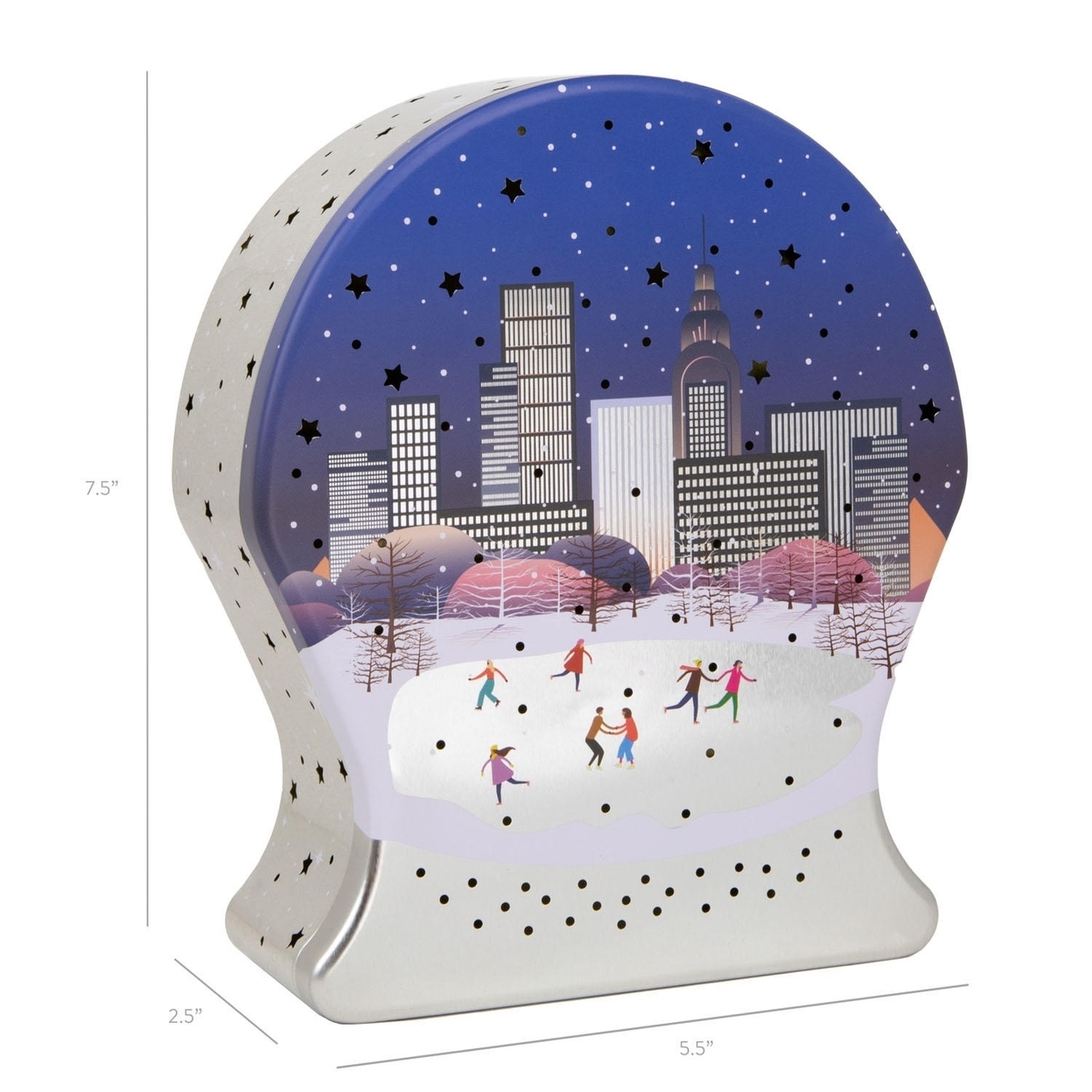 Festive Light-Up Snow Globes With Spiced Gingerbread Cookies, 3.52 Oz (3 Pack)