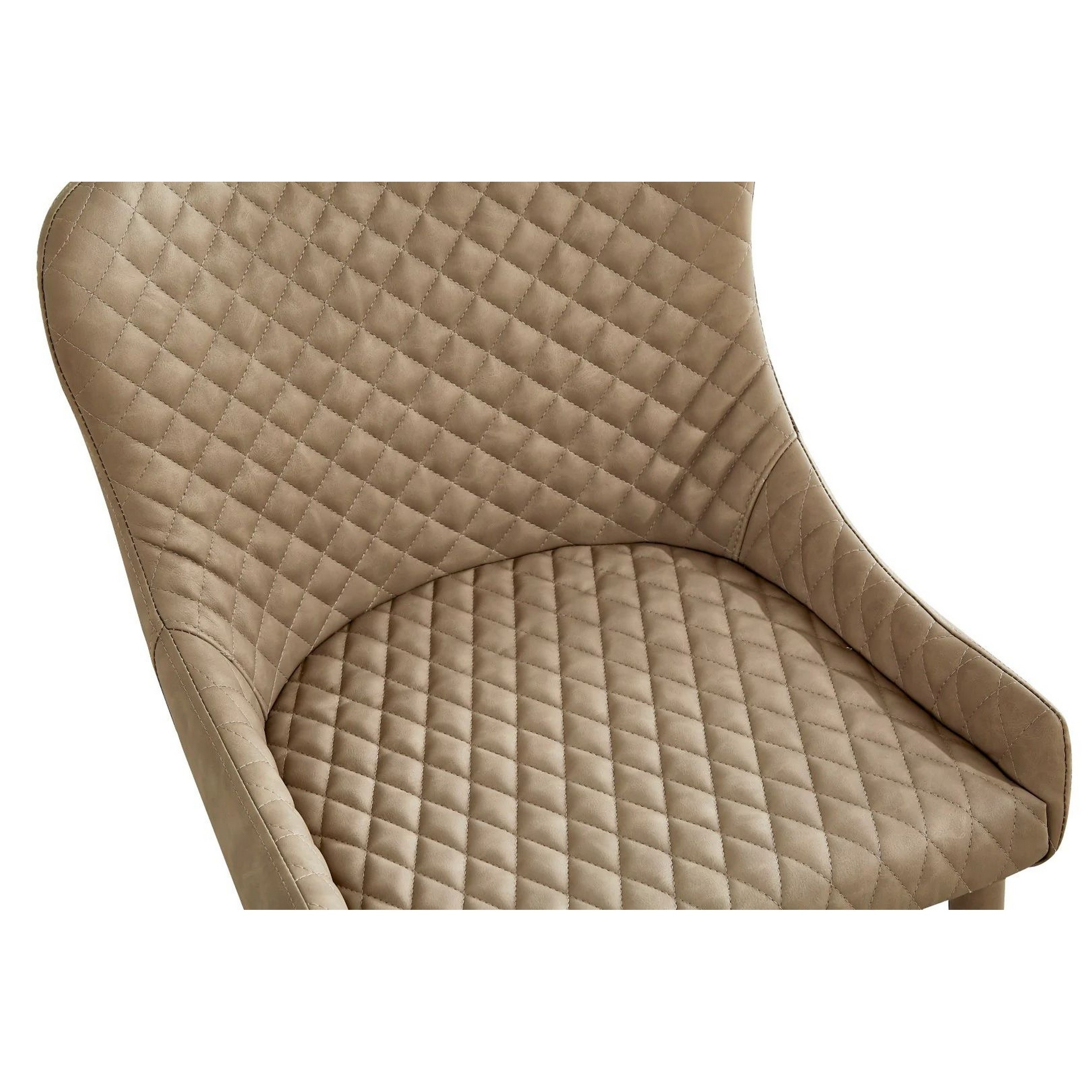 Tika 26 Inch Counter Height Chair, Set Of 2, Faux Leather, Light Gray- Saltoro Sherpi