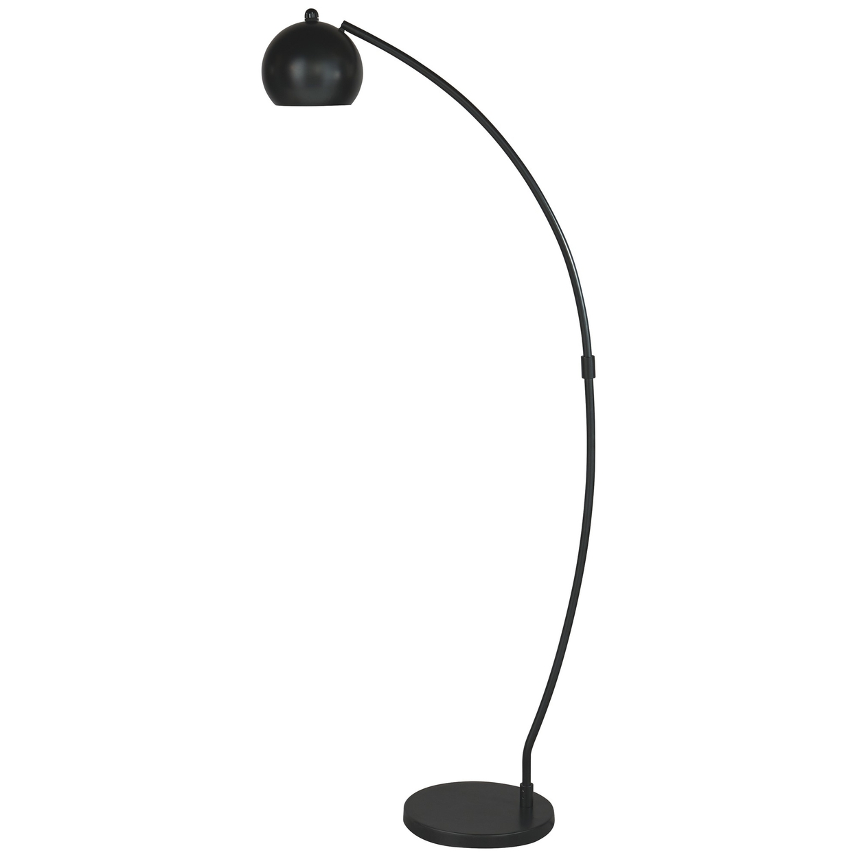 Metal Frame Floor Lamp With Adjustable Shade, Black- Saltoro Sherpi