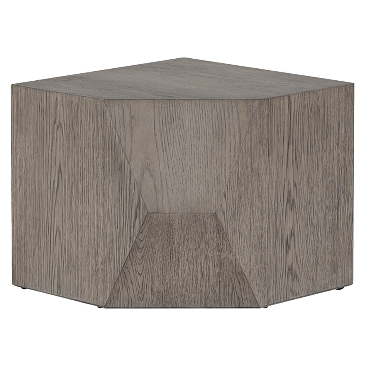 20 Inch Modular Coffee Table, Geometric Angled Style, Rustic Ash Oak Finish- Saltoro Sherpi