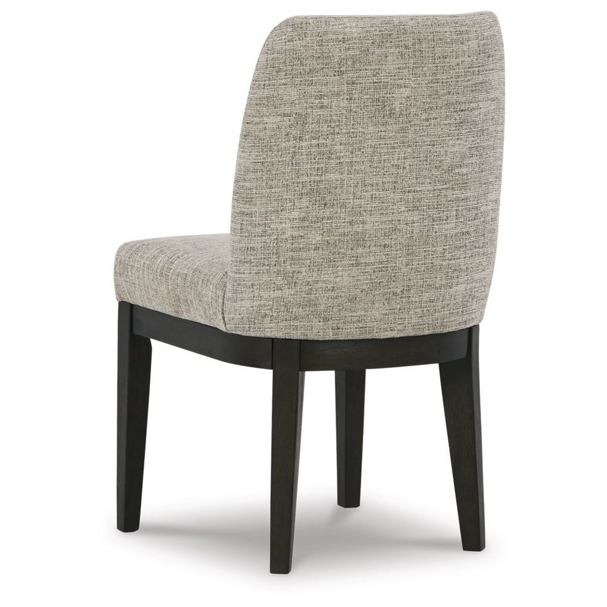 Sonn 24 Inch Dining Side Chair, Set Of 2, Padded Beige Upholstery, Brown Legs- Saltoro Sherpi