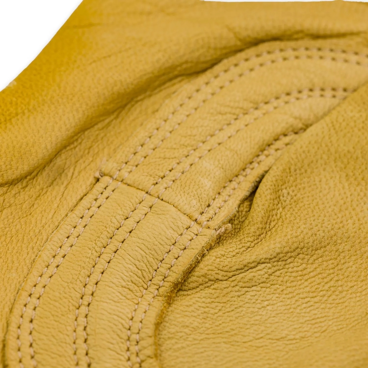 Plainsman Premium Cabretta Yellow Leather Gloves, 2 Pairs (Medium)