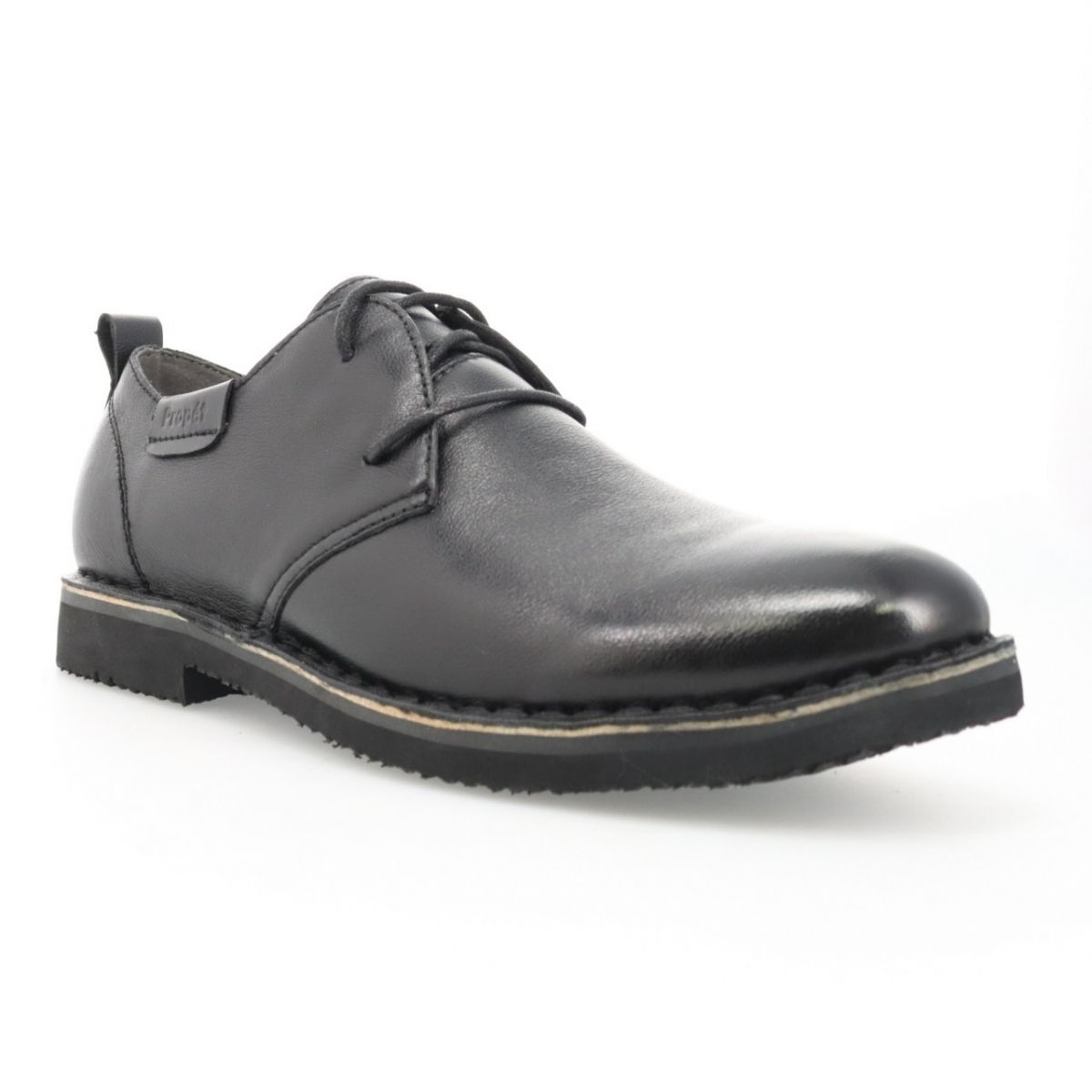 Propet Men's Finn Oxford Black Leather - MCX022LBLK BLACK - BLACK, 15 Wide