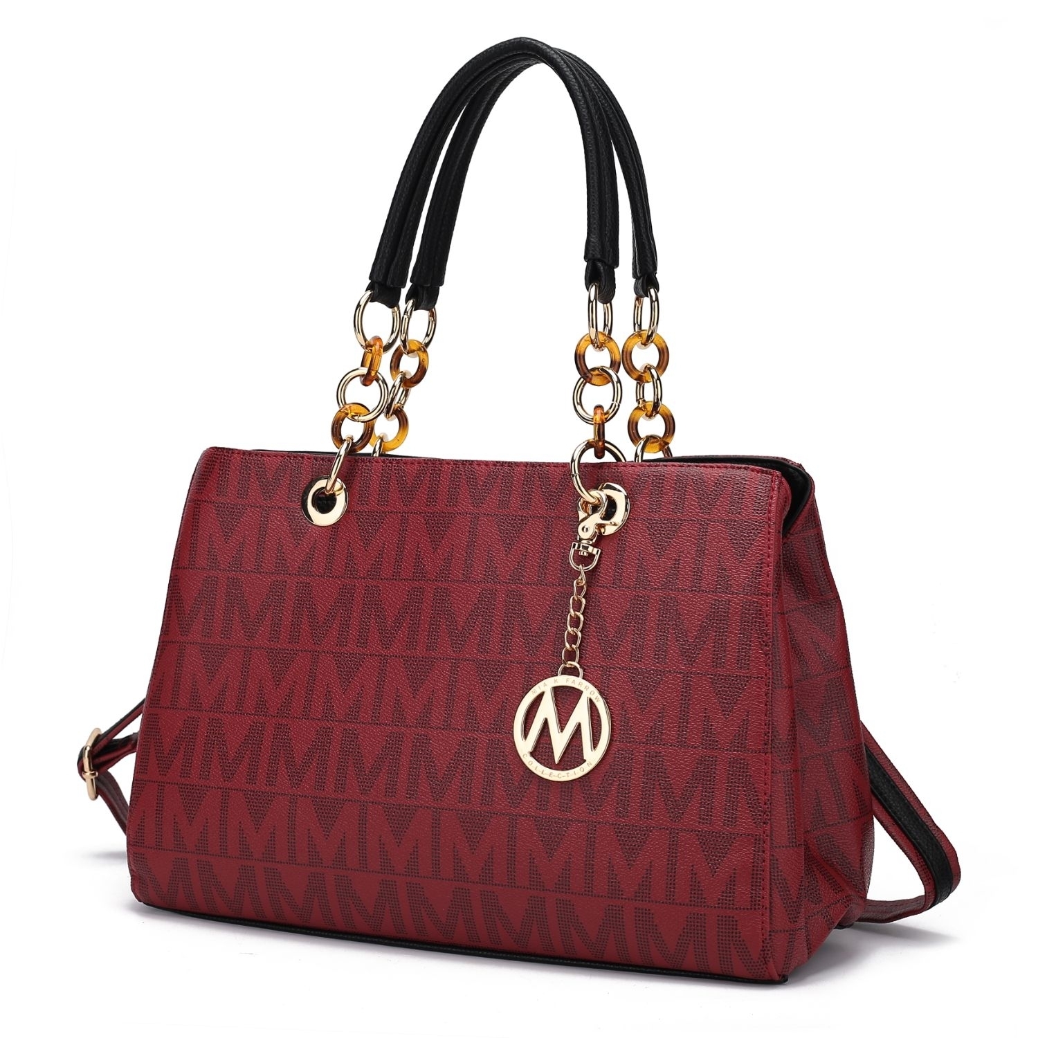 MKF Collection Sirna M Signature Tote Handbag By Mia K. - Burgundy