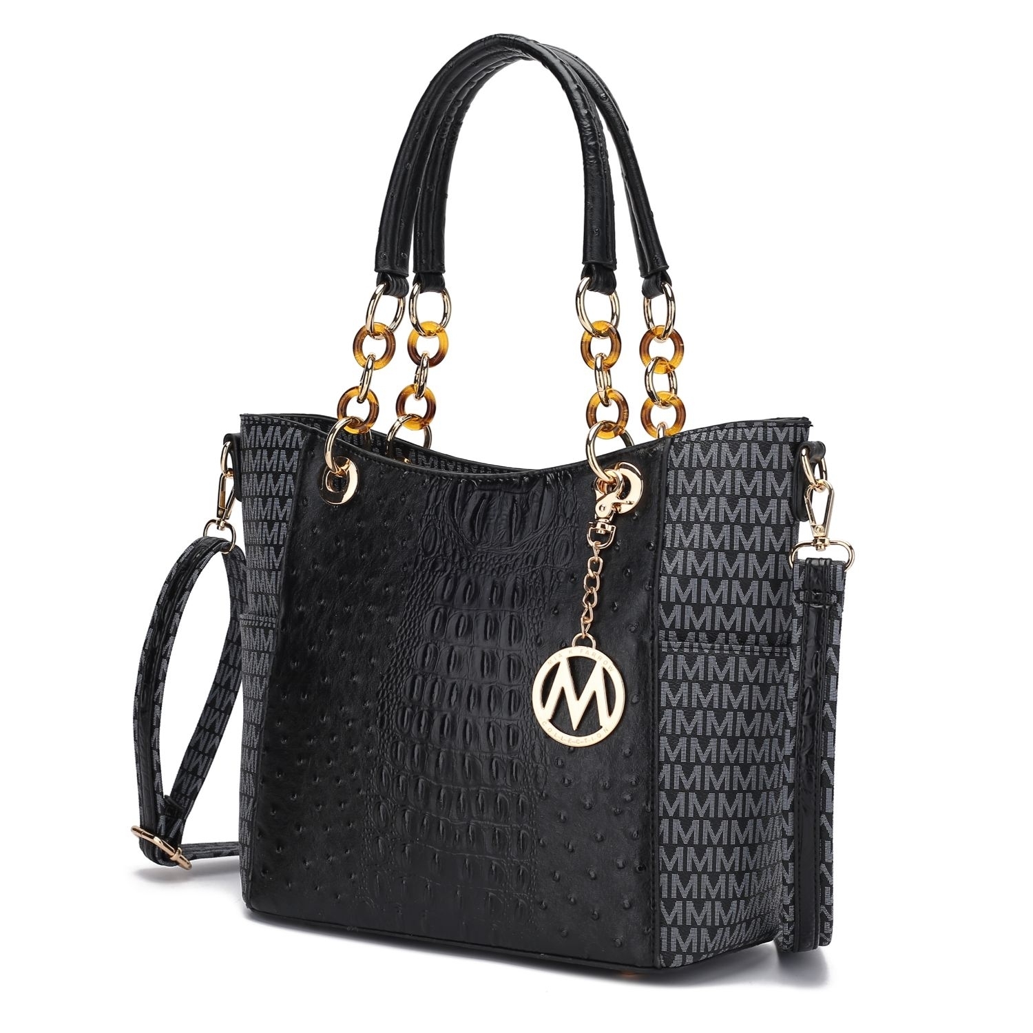MKF Collection Miriam Signature Tote Handbag By Mia K - Black