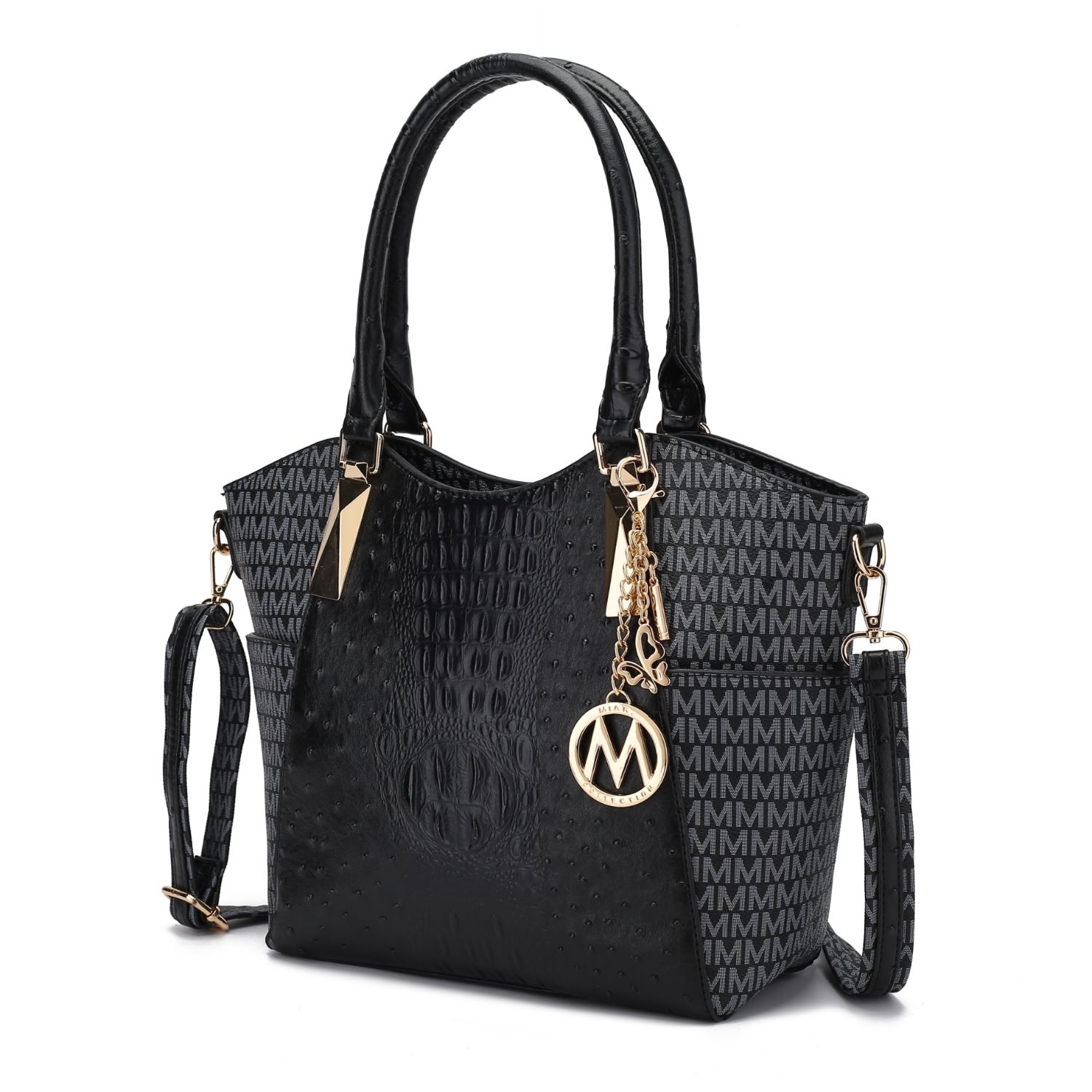 MKF Collection Kristal M Signature Tote Handbag By Mia K. - Black