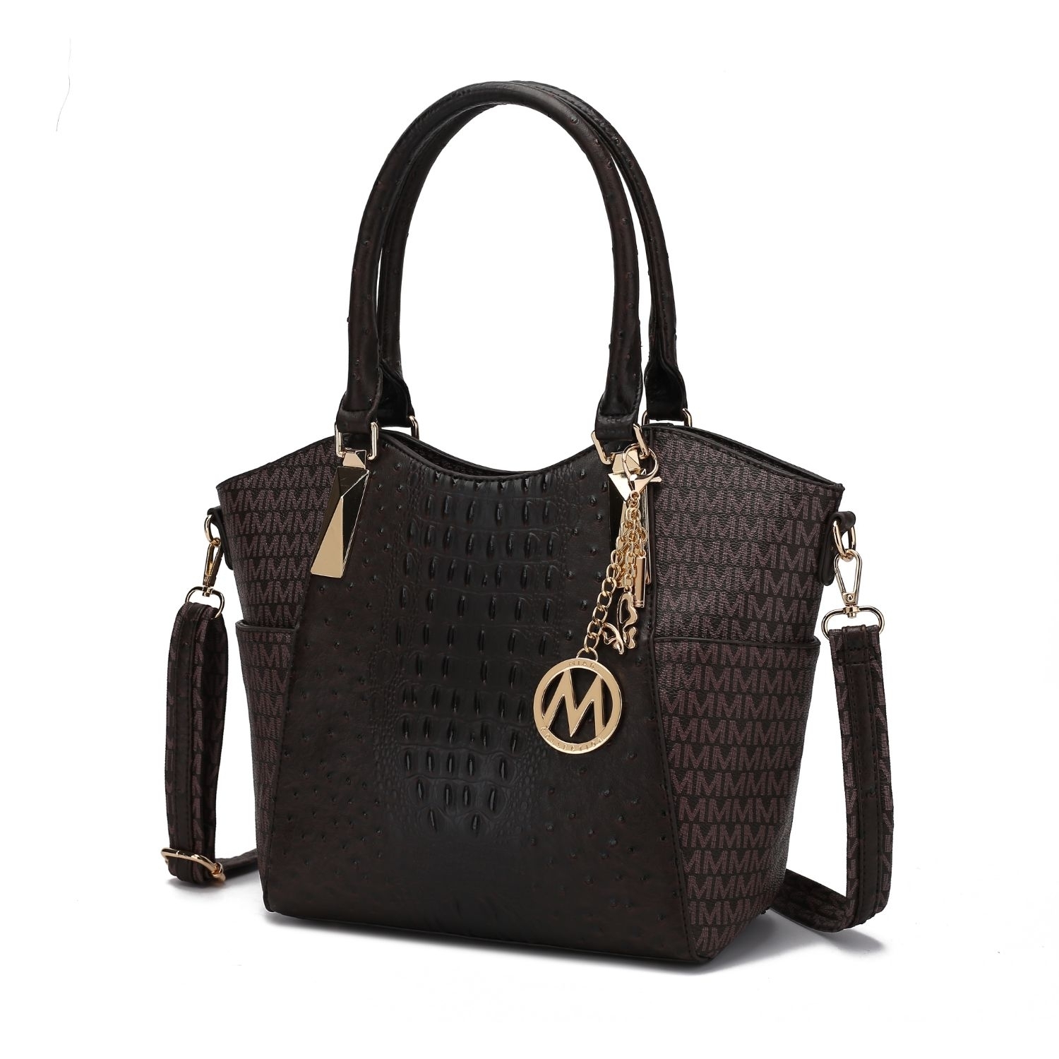 MKF Collection Kristal M Signature Tote Handbag By Mia K. - Brown