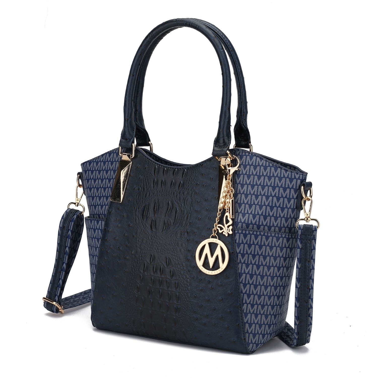 MKF Collection Kristal M Signature Tote Handbag By Mia K. - Navy