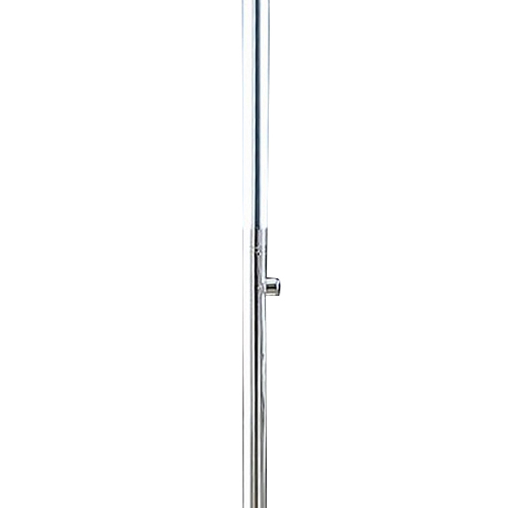 Fizo 60 Inch Floor Lamp, LED Light, Metal Base With Touch Switch, Chrome -Saltoro Sherpi