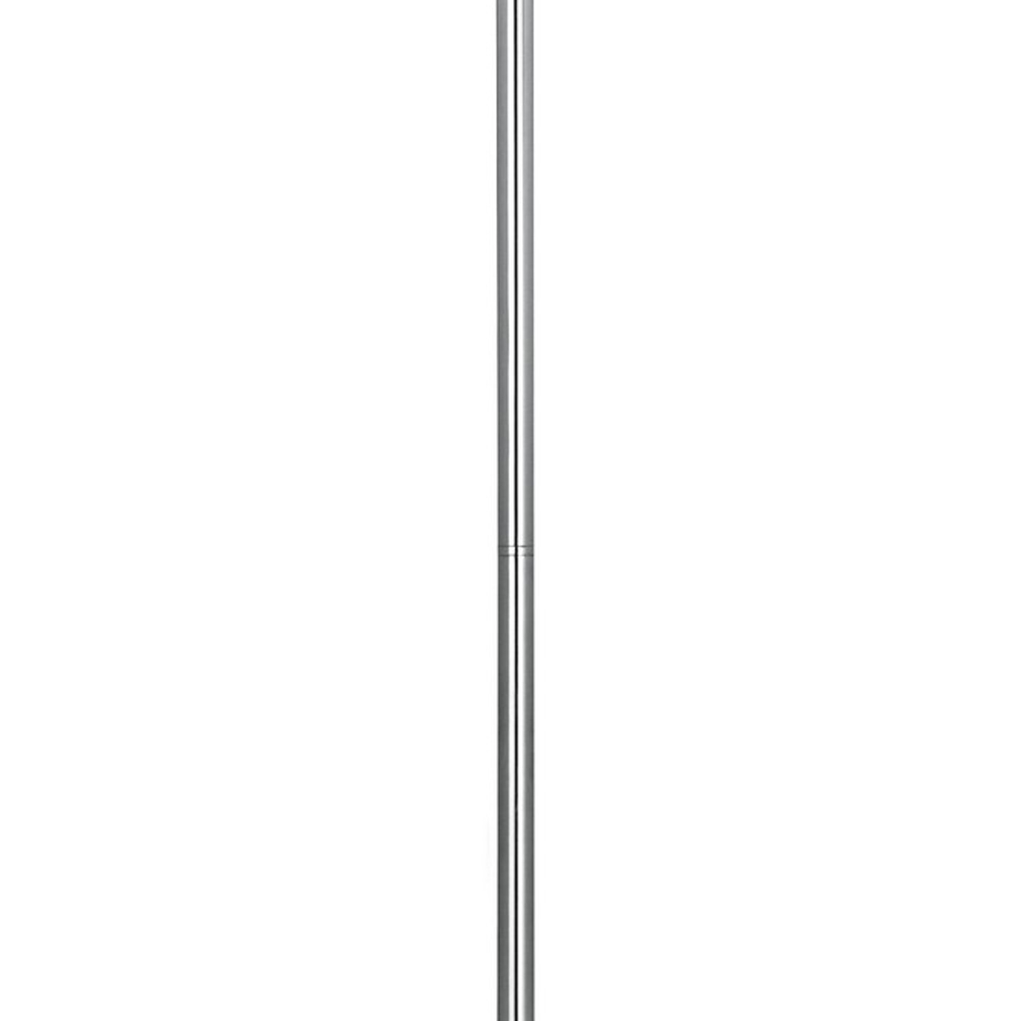 Cue 72 Inch Floor Lamp, Globe Shade, Nickel Metal Frame, Round Base -Saltoro Sherpi