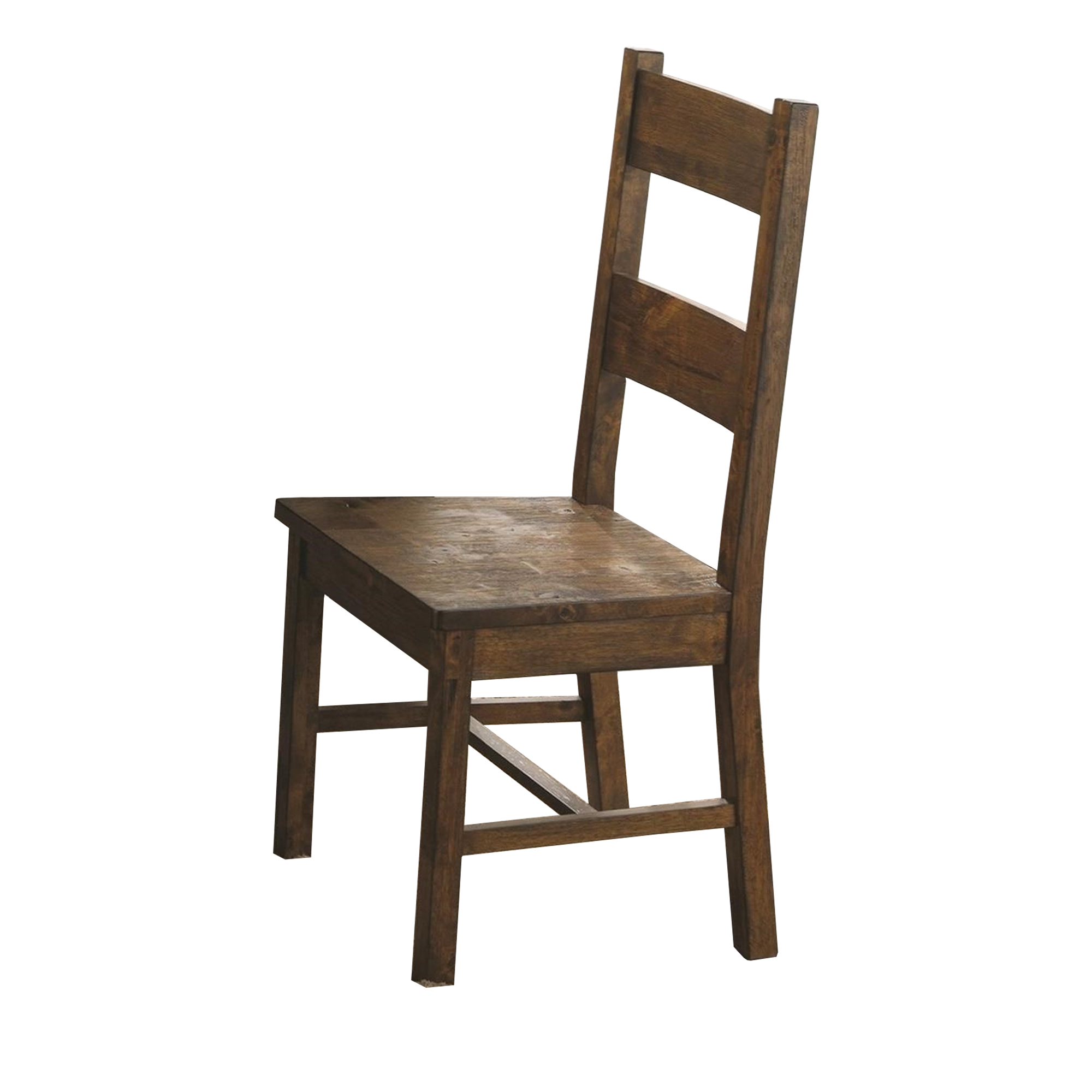 Chambr Armless Wooden Dining Side Chair, Rustic Golden Brown, Set Of 2- Saltoro Sherpi