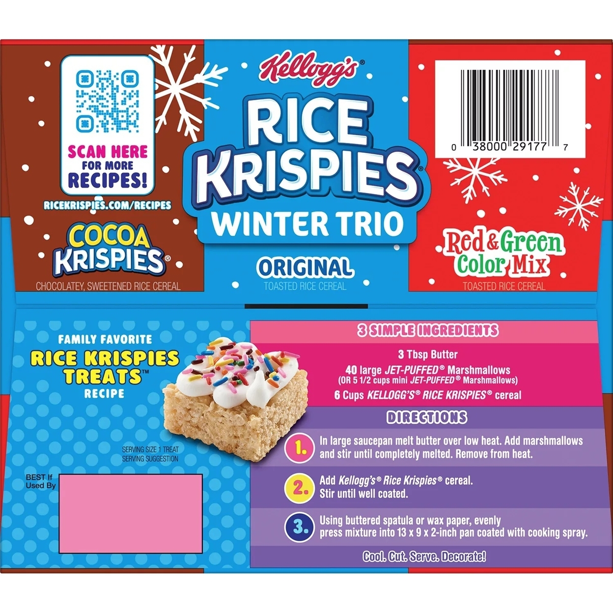 Rice Krispies Cereal Winter Trio, Variety Pack (32 Ounce)