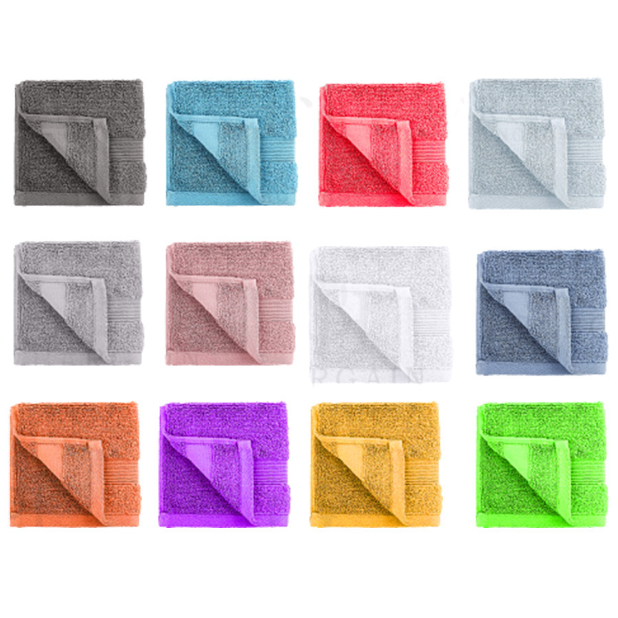 10-Pack: Ultra-Soft 100% Cotton Absorbent Multi Purpose Reusable 12x12 Wash Cloths - Assorted