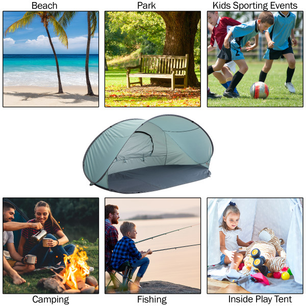 Pop Up Beach Tent Sun Shelter For Picnics Camping Beach Summer Fun