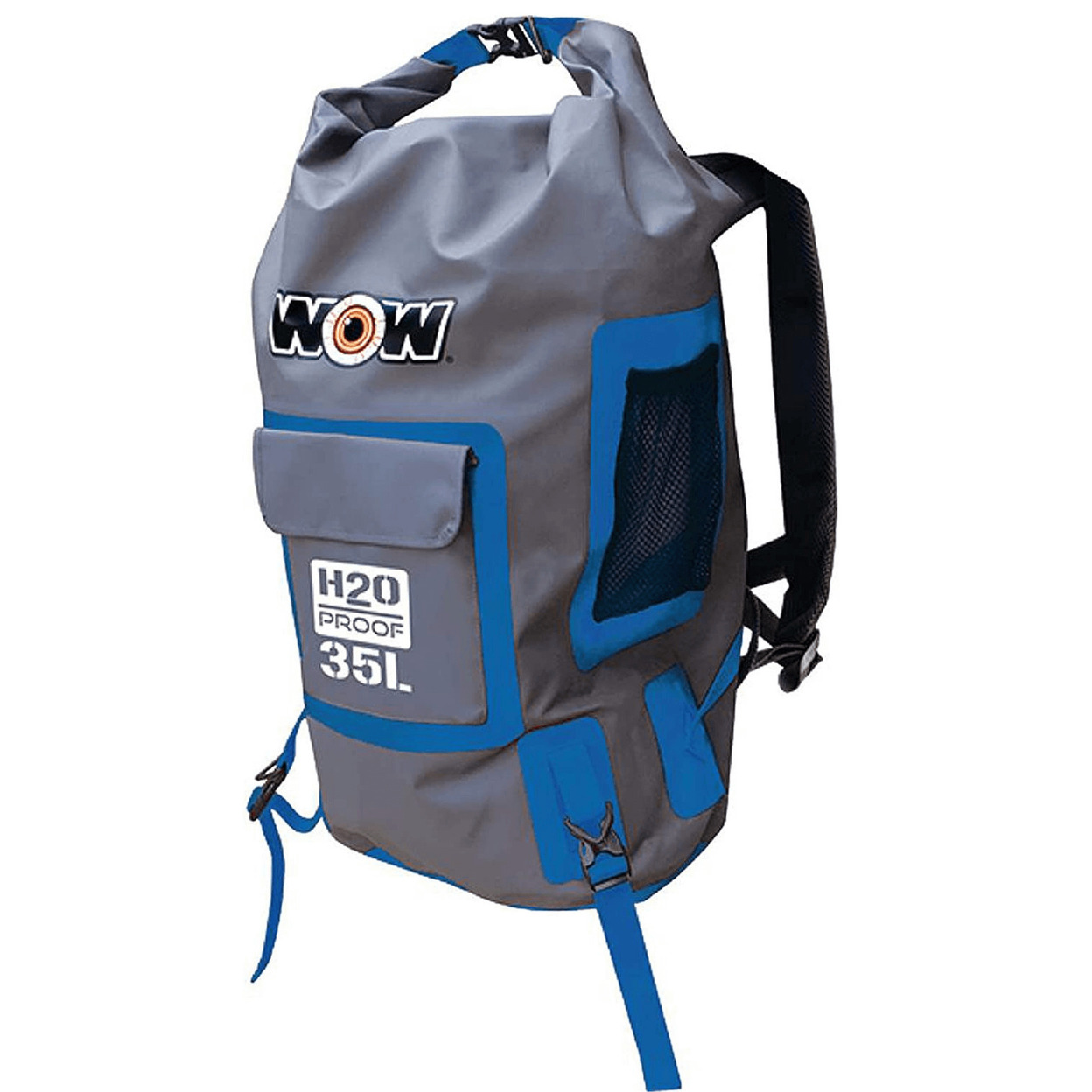 WOW Sports H2O WaterProof Dry Backpack In Blue With Adjustable Strap (18-5110B)