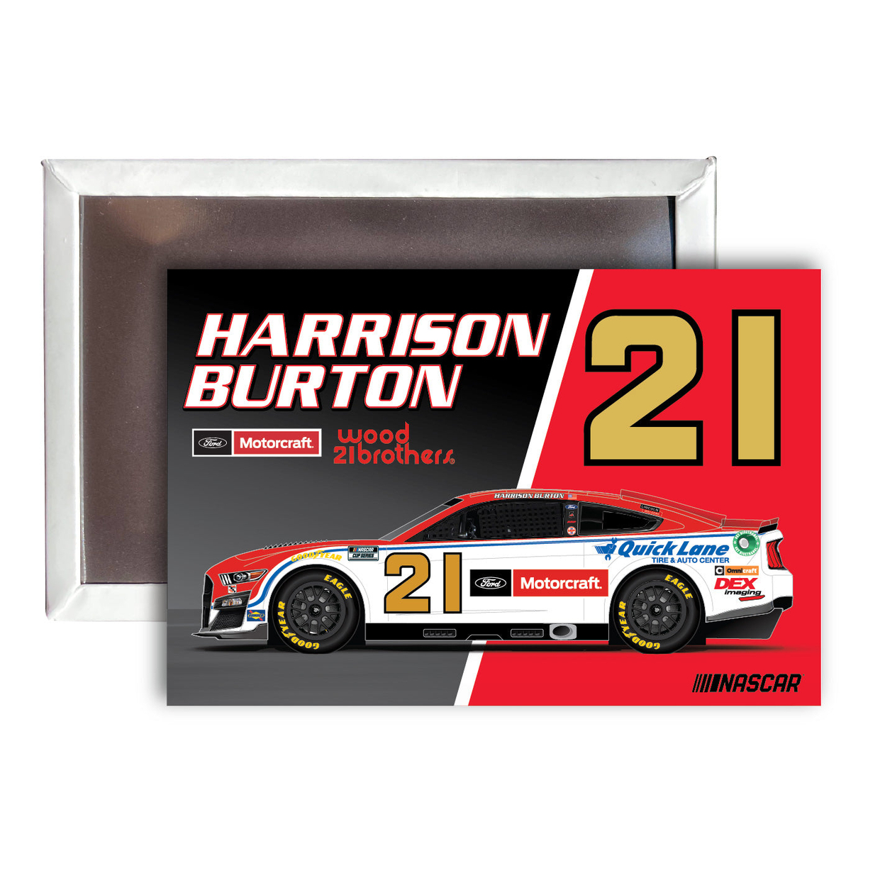 #21 Harrison Burton Nascar 2x3-Inch Fridge Magnet